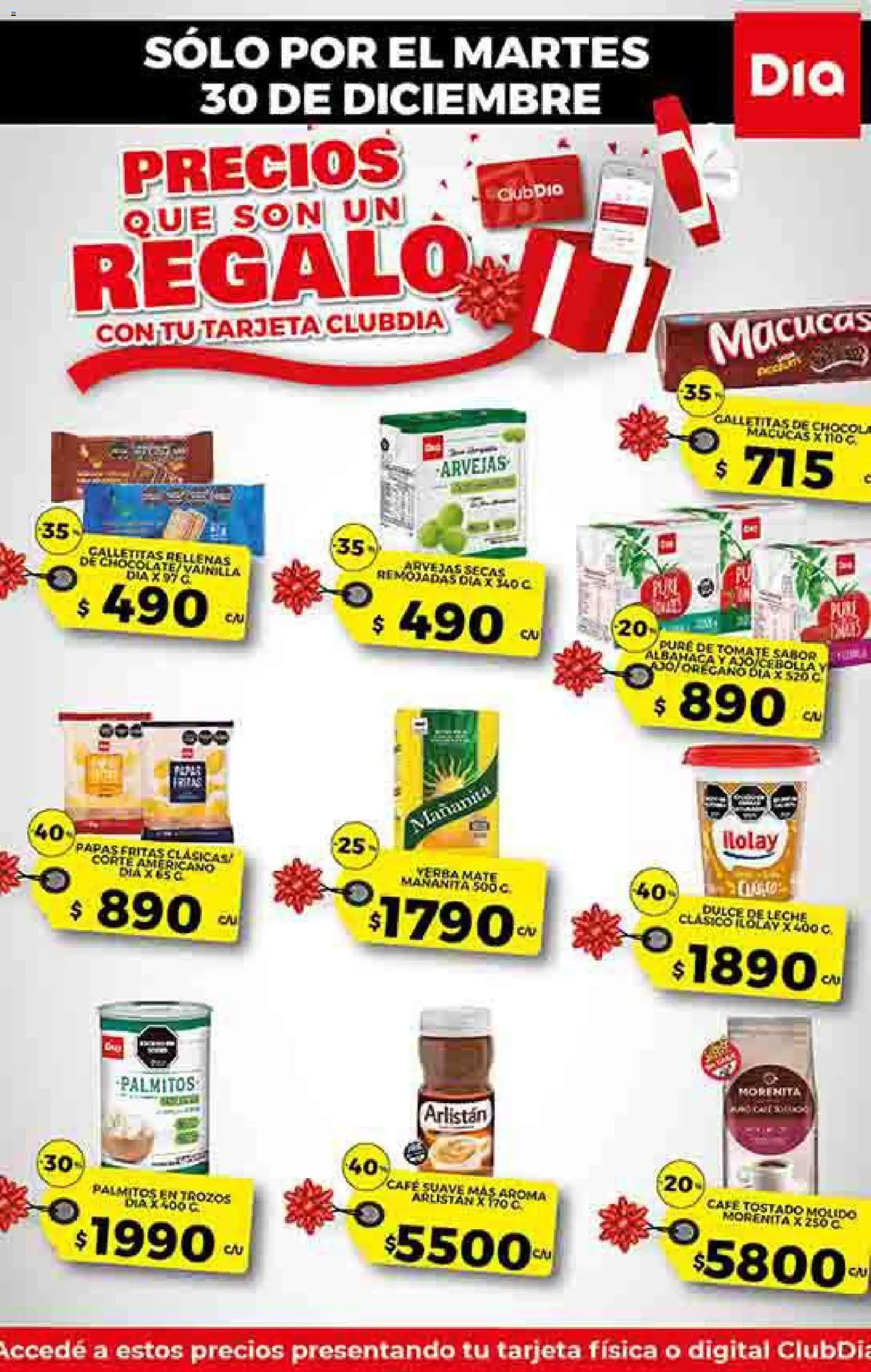 Dia - Ofertas - Todas las tiendas │ válido desde el 30.12.2025 | Página: 1 | Productos: Mate, Galletitas, Dulce de leche, Café