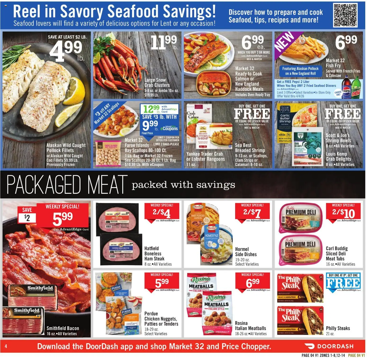 Price Chopper Weekly Ad - valid from 22.02.2026 | Page: 4 | Products: Butter, Fish, Garlic, Oven