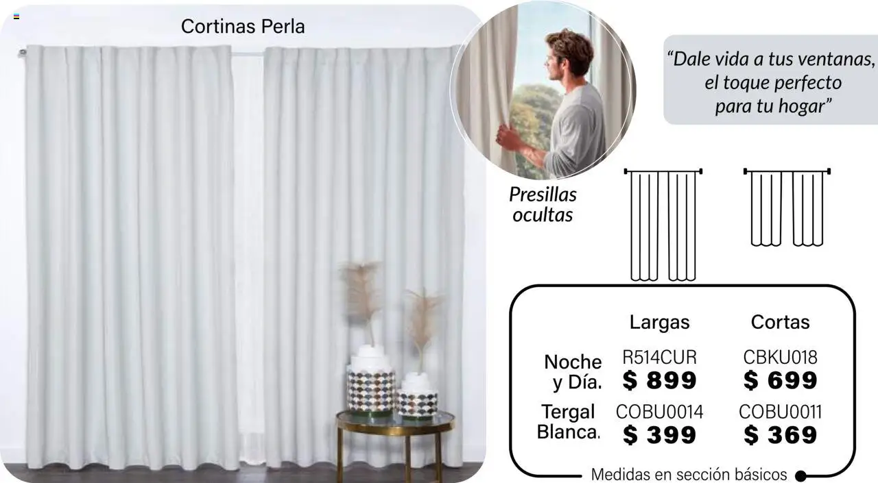 Nuevas ofertas de Colchas Concord válidas en toda la República Mexicana desde el 01.08.2025. ¡Encuentra las mejores ofertas en Colchas Concord - Catálogo! | Página: 89 | Productos: Cortinas