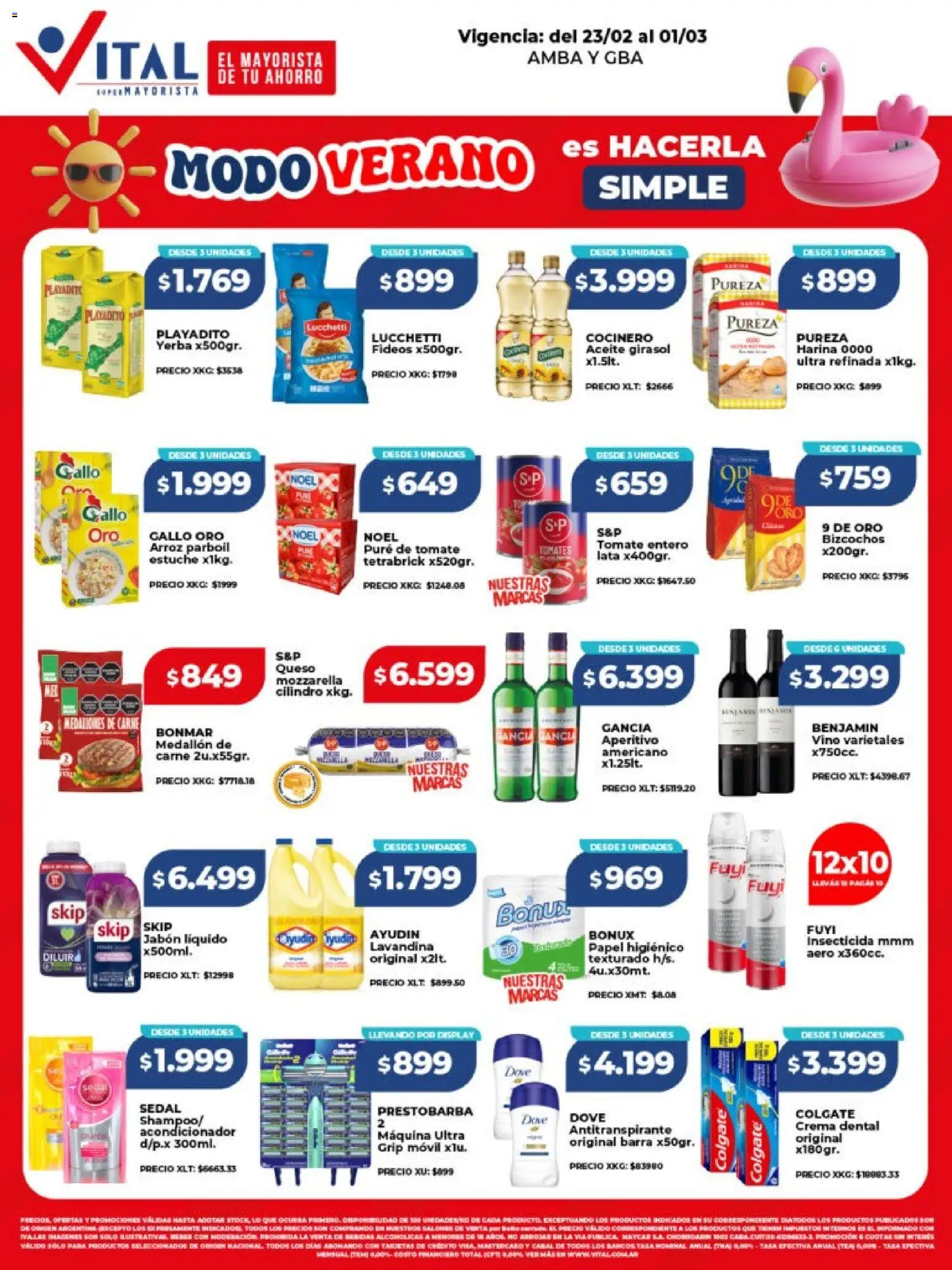 Vital - Ofertas │ válido desde el 23.02.2026 | Página: 1 | Productos: Harina, Acondicionador, Arroz, Crema