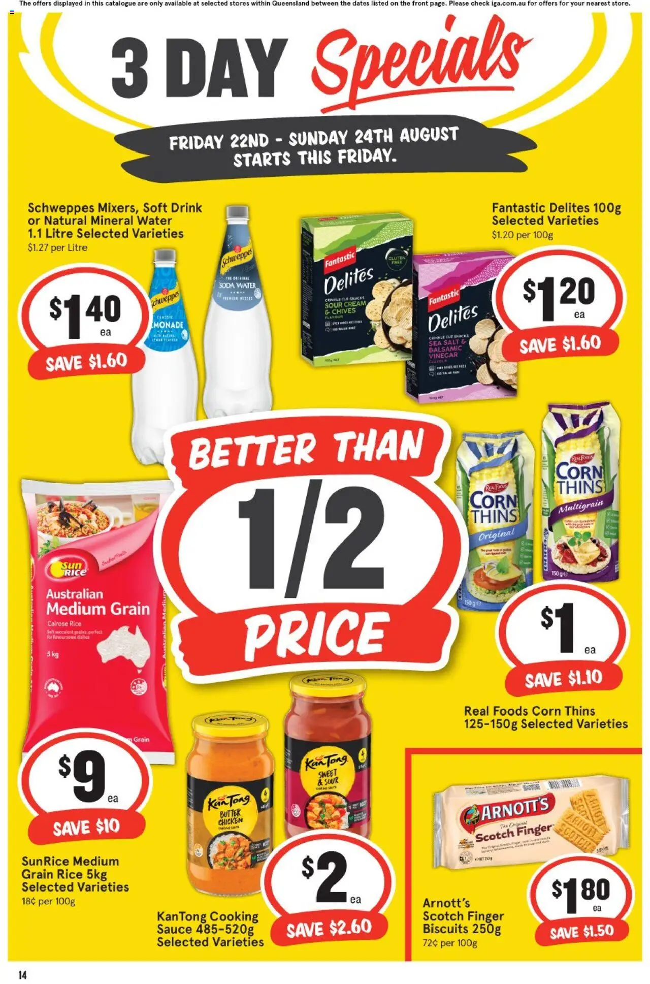 IGA catalogue - valid from 22.08.2025 | Page: 3 | Products: Chicken, Water, Salt, Scotch