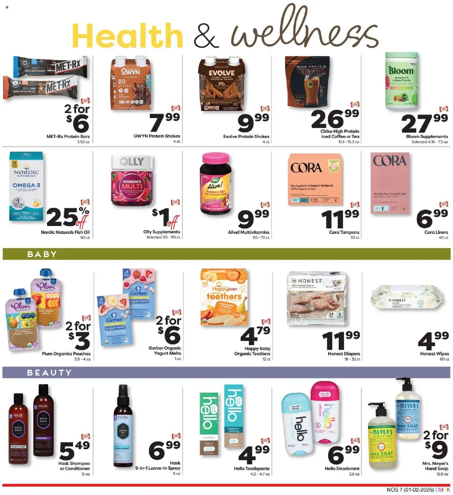 Weis Natural & Living - valid from 02.01.2026 | Page: 7 | Products: Shampoo, Butter, Toothpaste, Tampons