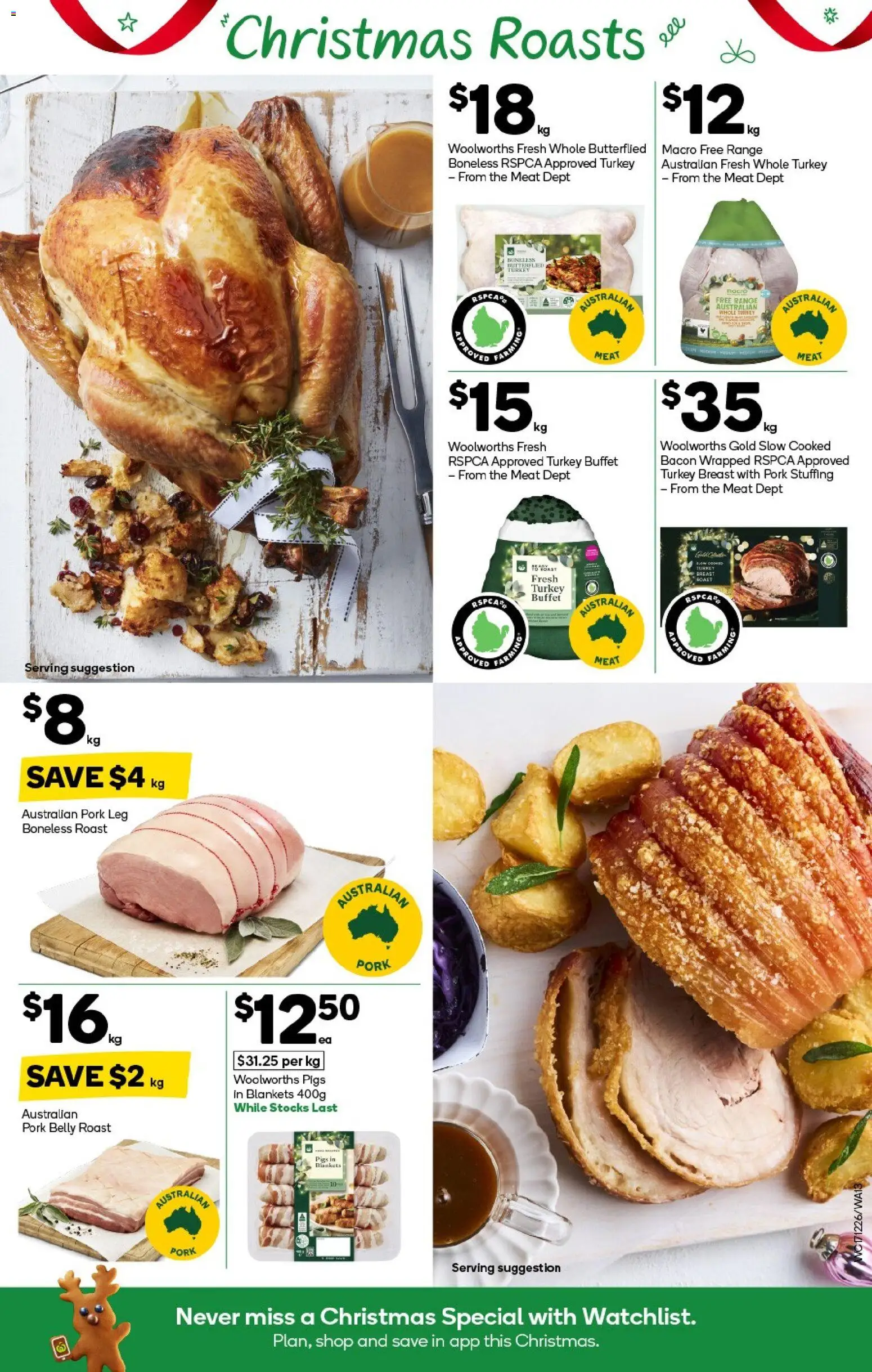 Woolworths catalogue - valid from 17.12.2025 | Page: 13 | Products: Bacon, Pork, Meat, Turkey
