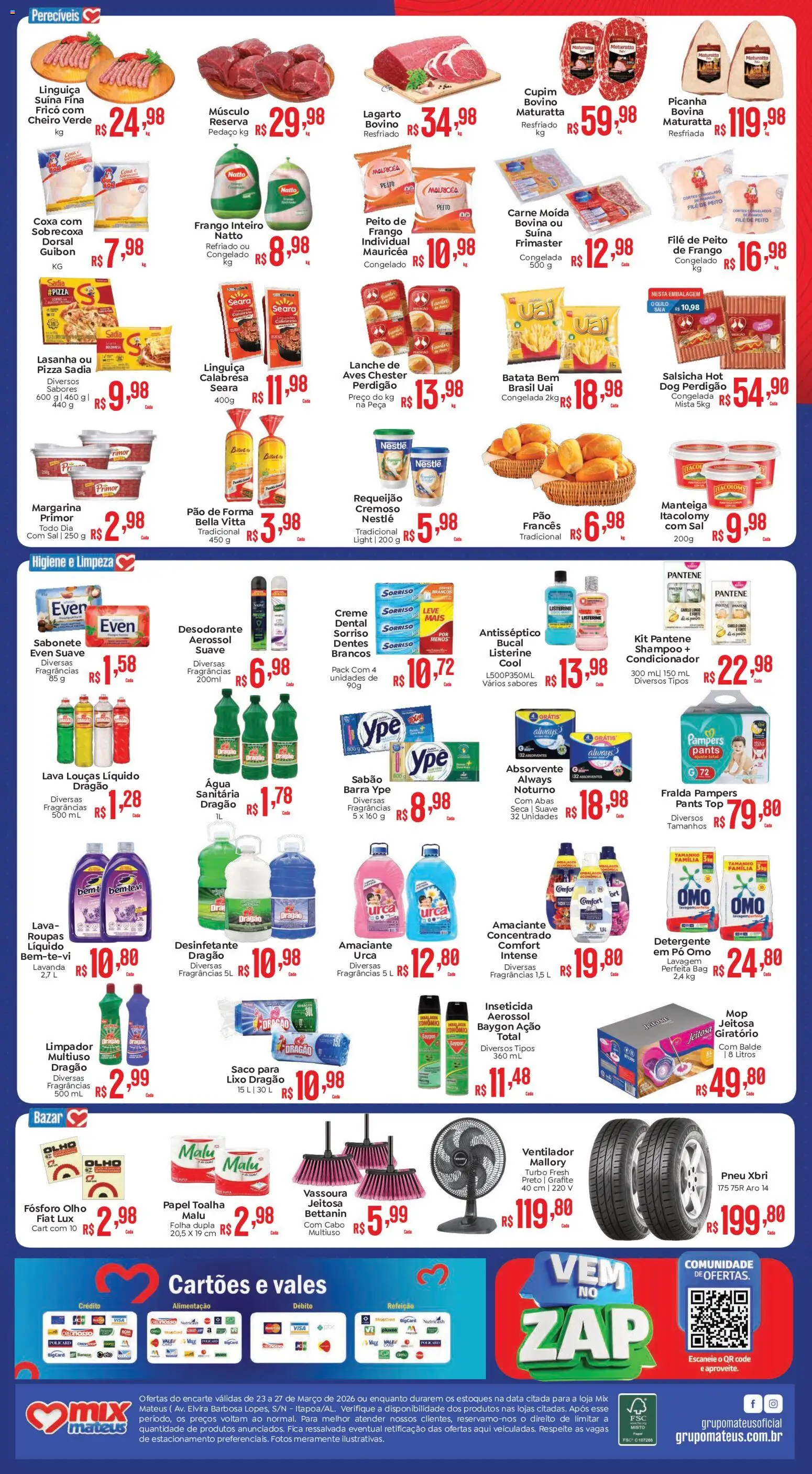 Mateus Folheto - válido de 23.03.2026 | Página: 2 | Produtos: Manteiga, Saia, Requeijão, Inseticida
