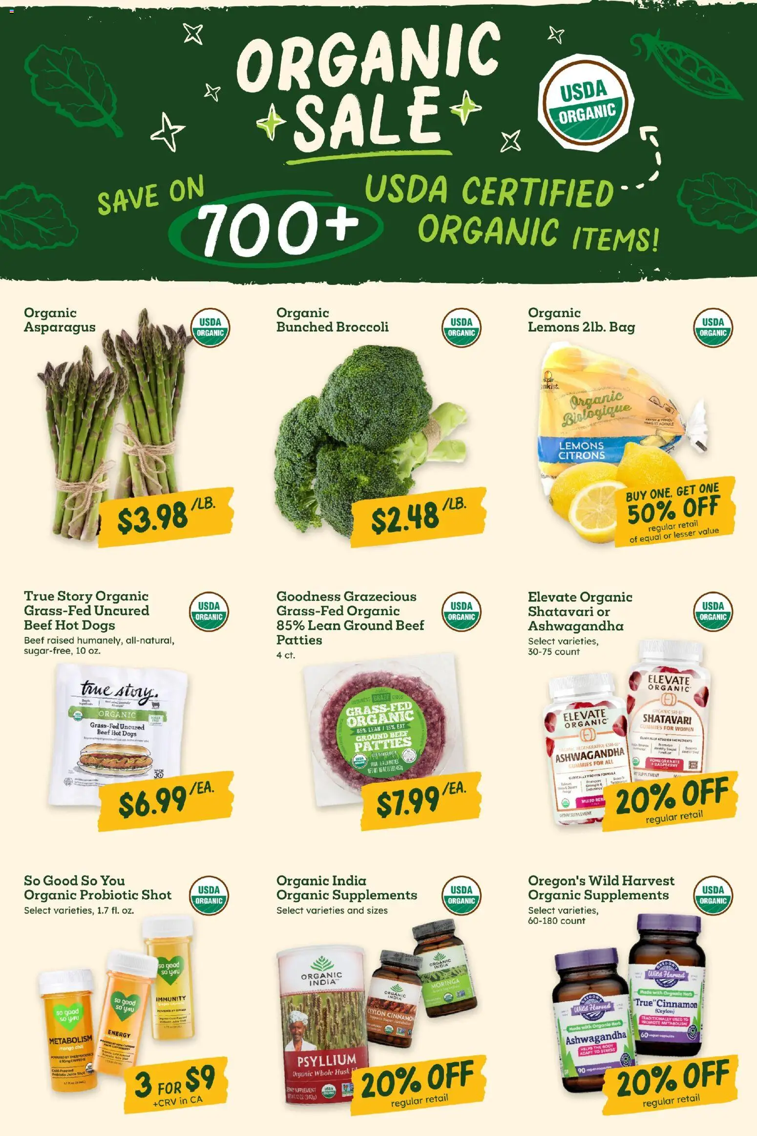 Sprouts Weekly Ad - valid from 08.04.2026 | Page: 6 | Products: Asparagus, Juice, Beef, Raspberry