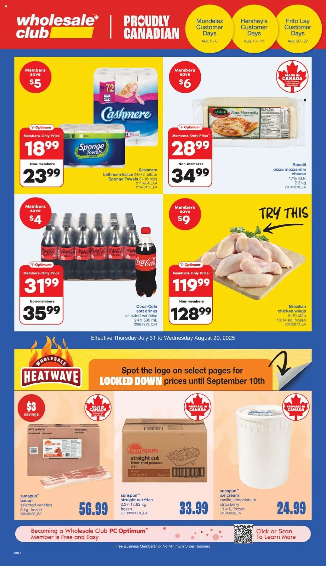 Wholesale Club flyer valid from 31.07.2025 | Page: 7 | Products: Cream, PC, Chocolate, Pizza