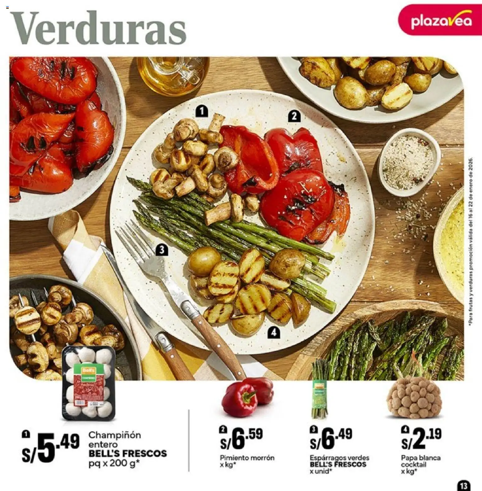 Catálogo Plaza Vea válido desde 16.01.2026 | Página: 13 | Productos: Esparragos