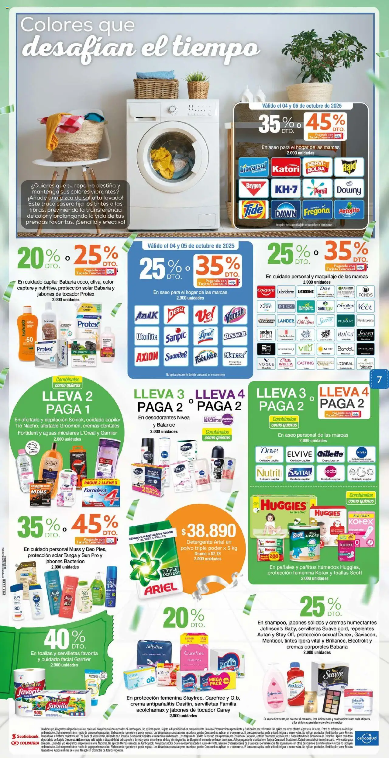 Jumbo revista - valida desde el 03.10.2025 | Página: 7 | Productos: Sal, Servilletas, Desodorante, Pañales