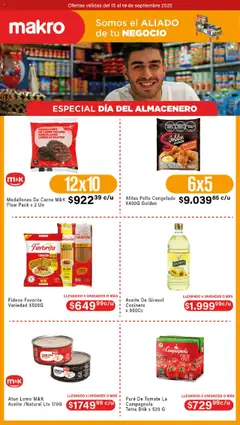 Vista previa Makro - Ofertas especiales día almacenero válido desde el 15.09.2025
