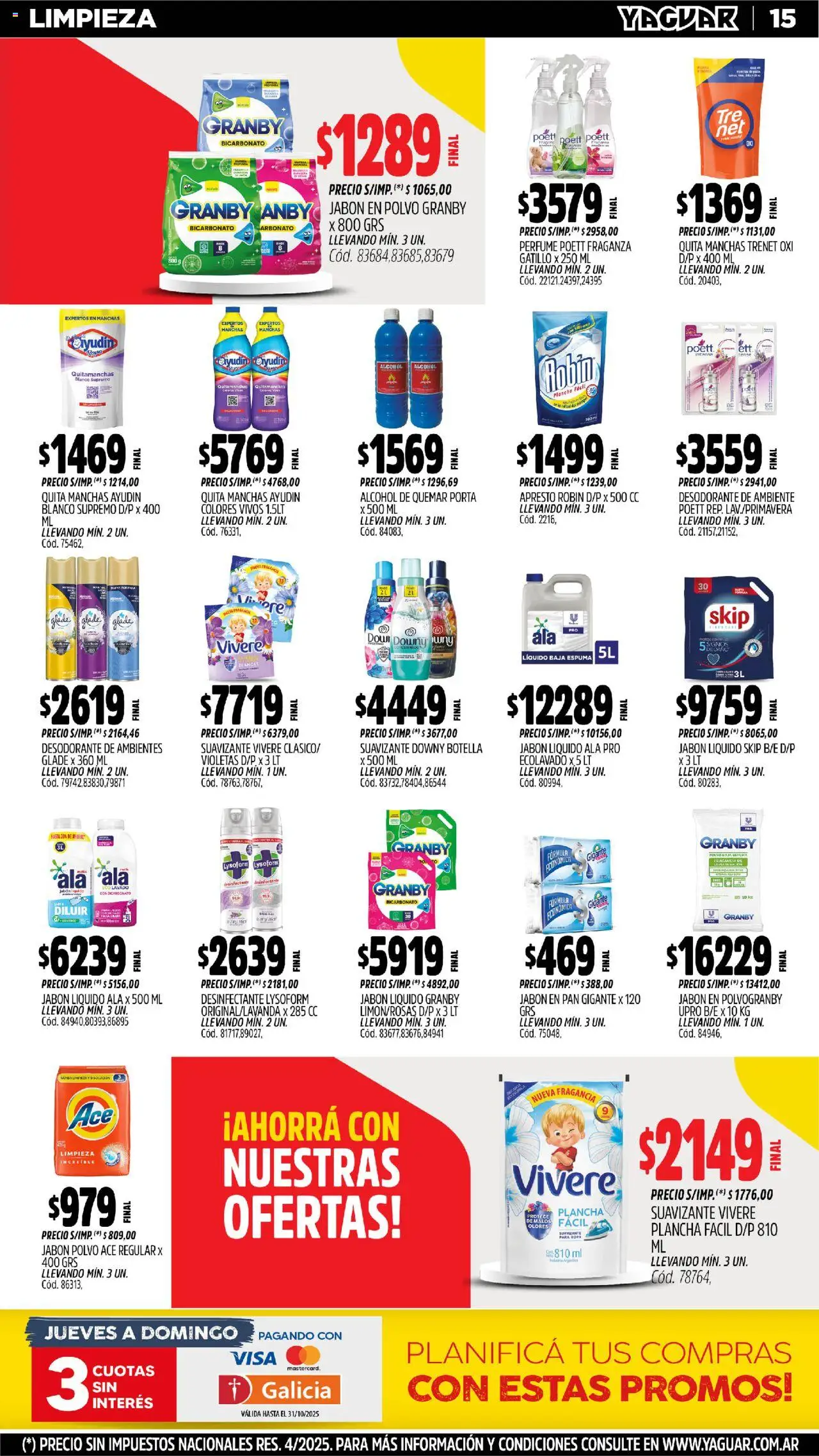 Yaguar - Chaco │ válido desde el 20.10.2025 | Página: 14 | Productos: Desinfectante, Fragancia, Espuma, Suavizante