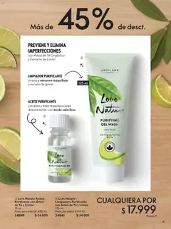 Oriflame revista - valida desde el 02.08.2025 | Página: 19 | Productos: Té, Limón, Limpiador, Maquillaje