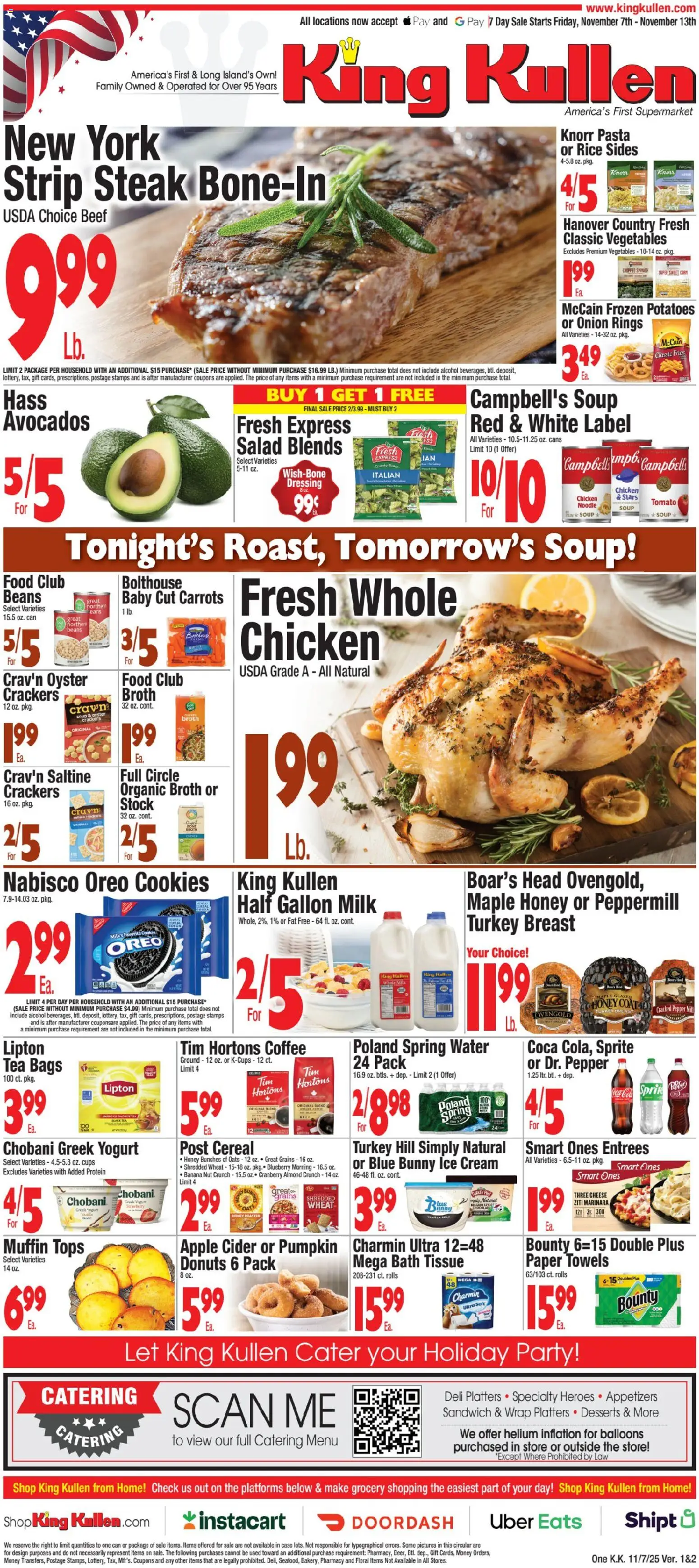 King Kullen Weekly Ad - valid from 07.11.2025 | Page: 1 | Products: Cider, Bath, Chocolate, Cookies