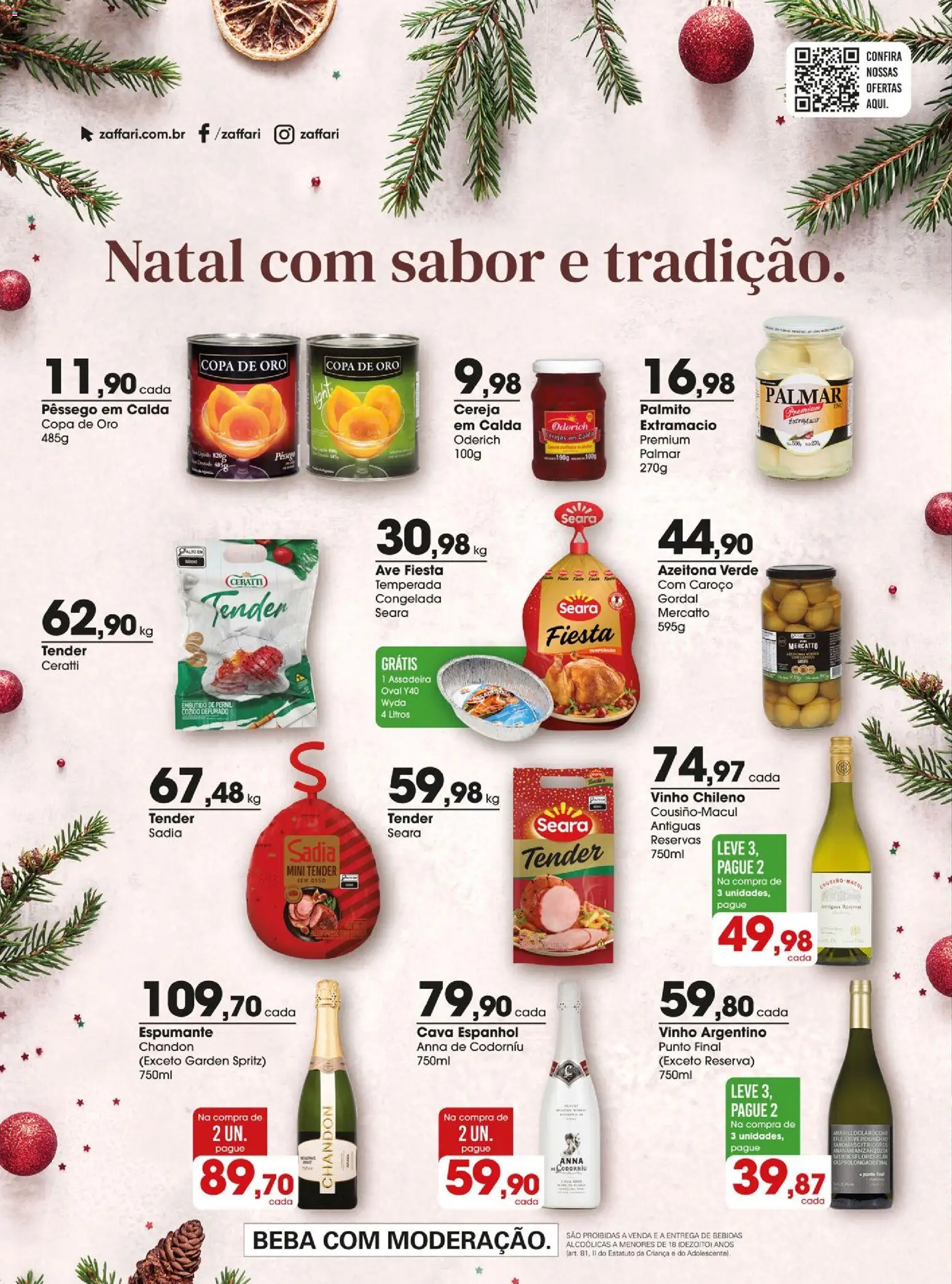 Zaffari Folheto - válido de 16.12.2025 | Página: 28 | Produtos: Tender, Cereja, Palmito, Assadeira
