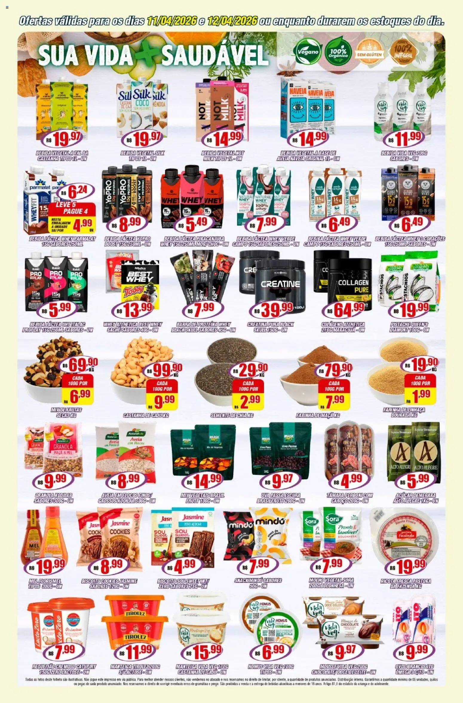 Violeta Supermercados Folheto - válido de 11.04.2026 | Página: 4 | Produtos: Linhaça, Base, Granola, Avelã