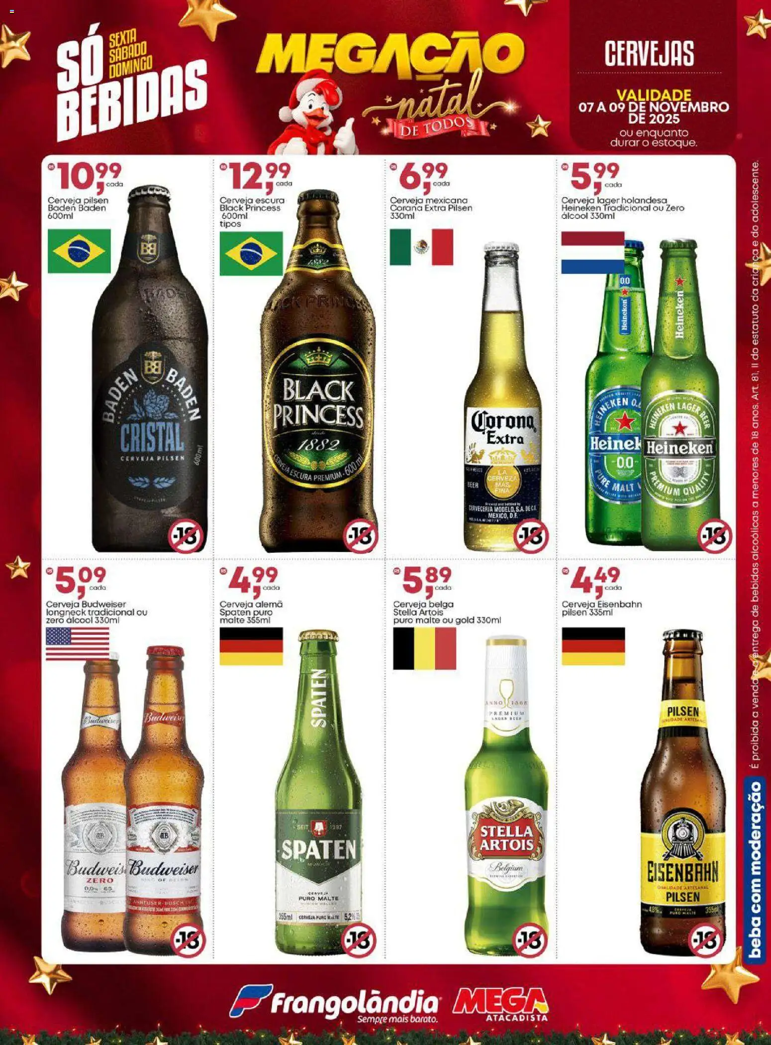Frangolândia Folheto - válido de 07.11.2025 | Página: 9 | Produtos: Eisenbahn, Cerveja, Heineken