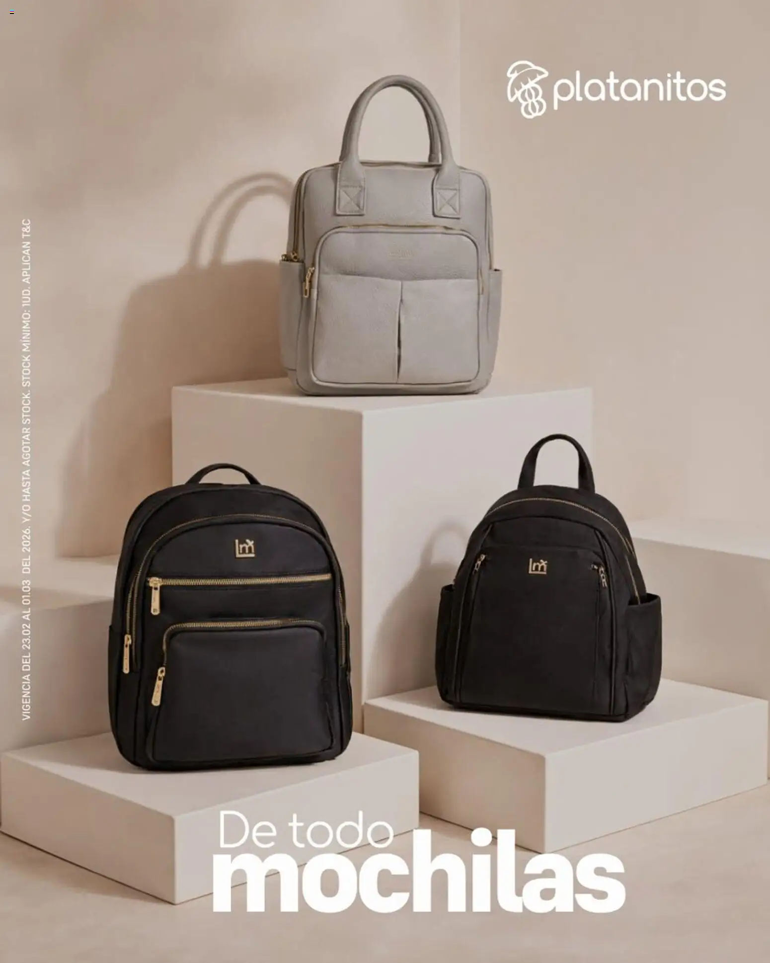 Catálogo Platanitos válido desde 23.02.2026 | Página: 1 | Productos: Mochilas