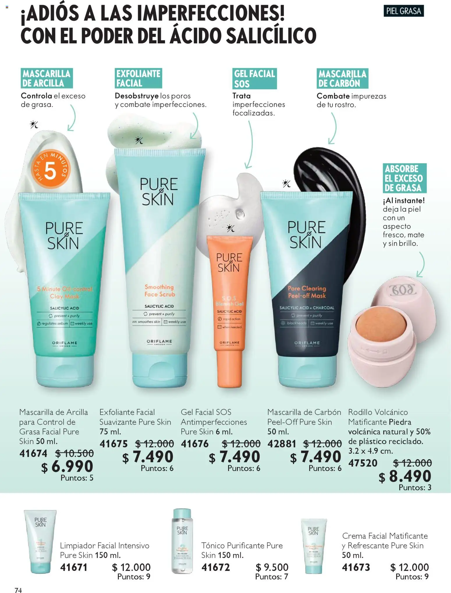 Oriflame catálogo │ válido desde el 06.12.2025 | Página: 74 | Productos: Exfoliante facial, Suavizante, Mate, Mascarilla