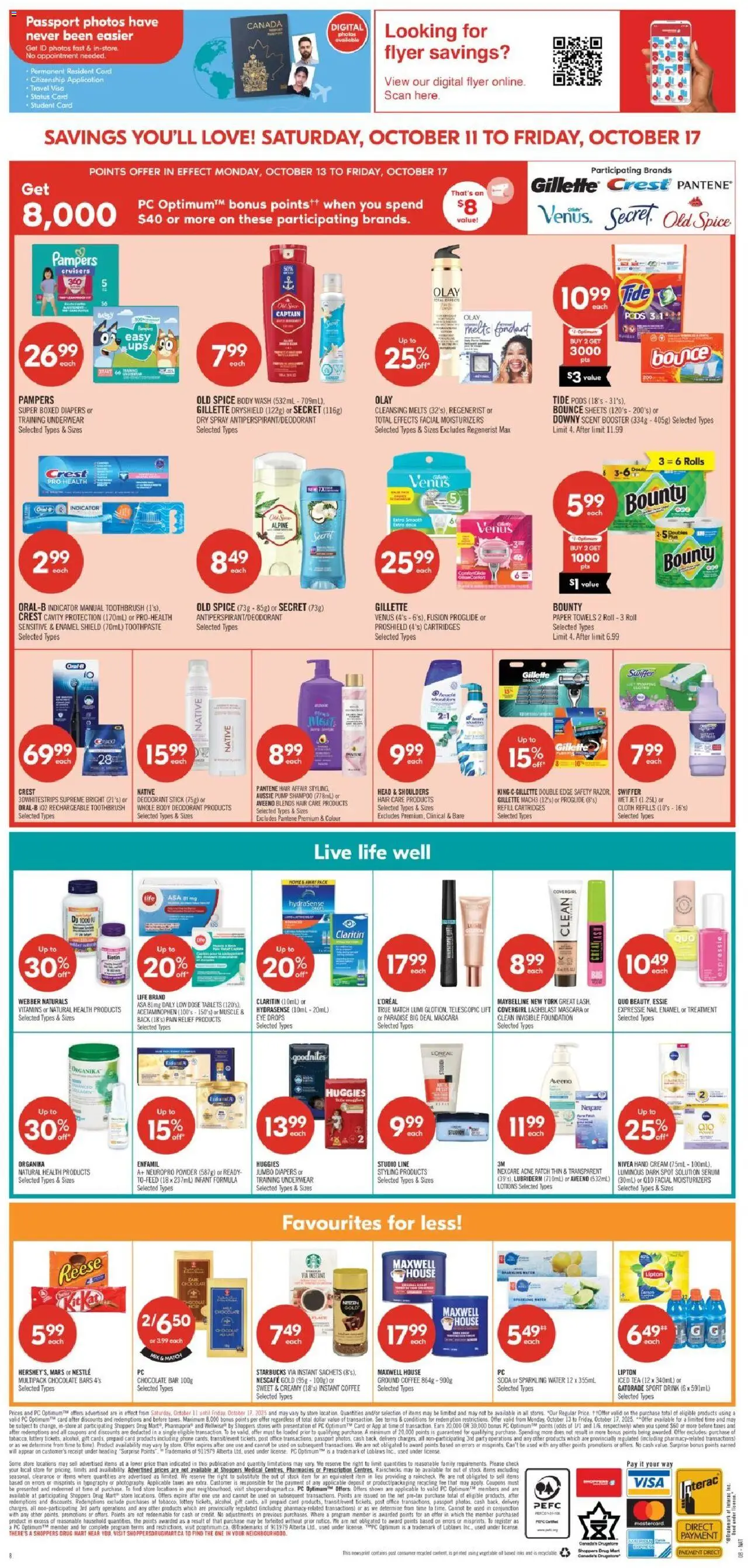 Shoppers flyer valid from 11.10.2025 | Page: 20 | Products: Tea, Powder, Hand cream, Chocolate