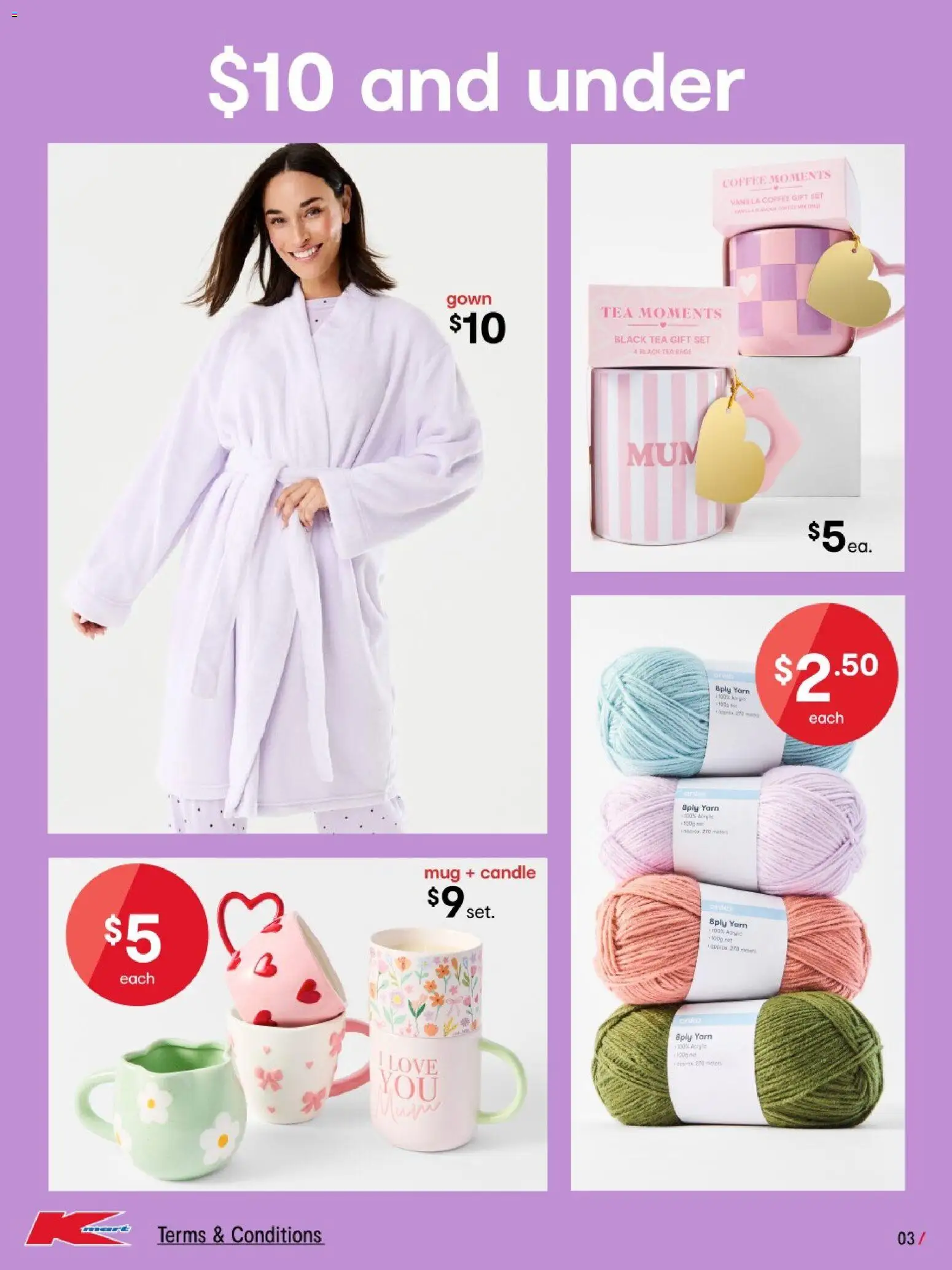 Kmart catalogue - valid from 16.04.2026 | Page: 3 | Products: Gown, Coffee, Tea, Candle