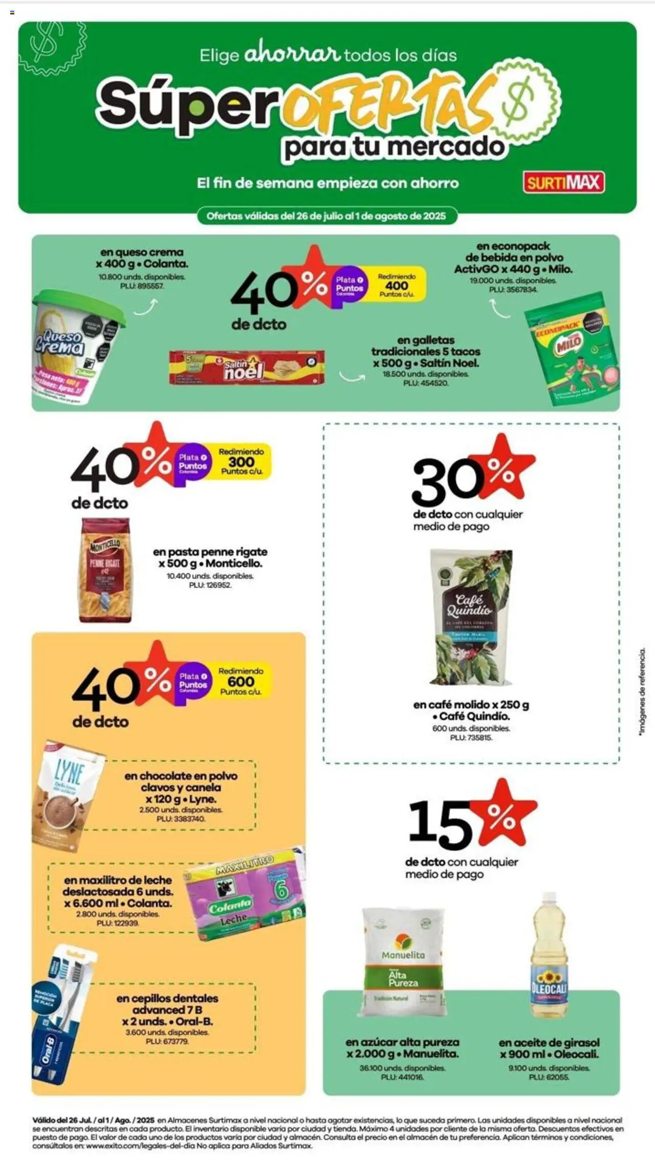 Surtimax revista - valida desde el 26.07.2025 | Página: 3 | Productos: Galletas, Polvo, Leche, Queso