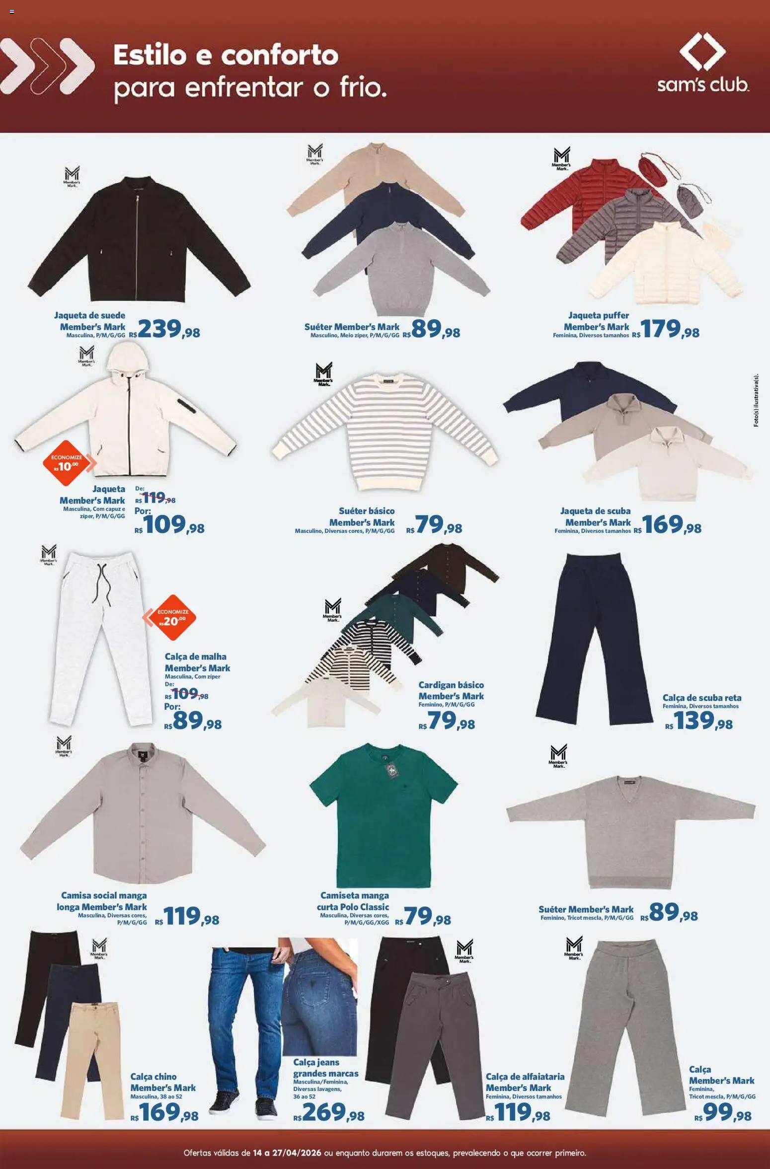 Sam's Club Folheto - válido de 14.04.2026 | Página: 2 | Produtos: Suéter, Capuz, Jaqueta, Jeans