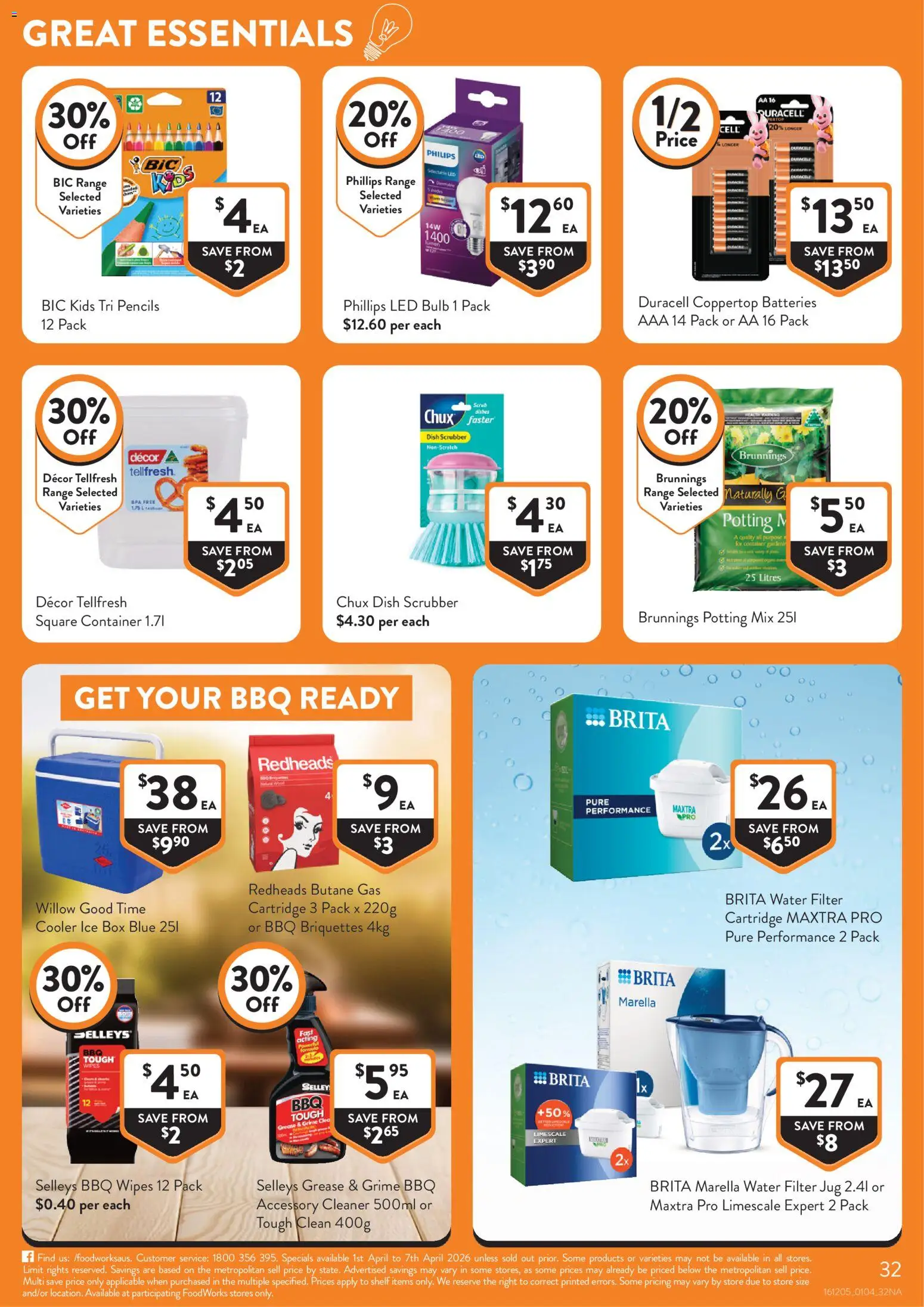 Foodworks catalogue - valid from 01.04.2026 | Page: 32 | Products: Decor, Cleaner, Scrub, Bulb