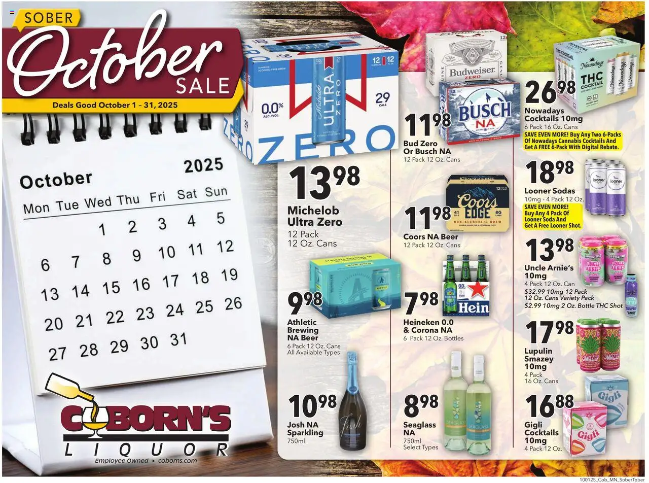 Coborn's Sober October Sale - valid from 01.10.2025 | Page: 1 | Products: Beer