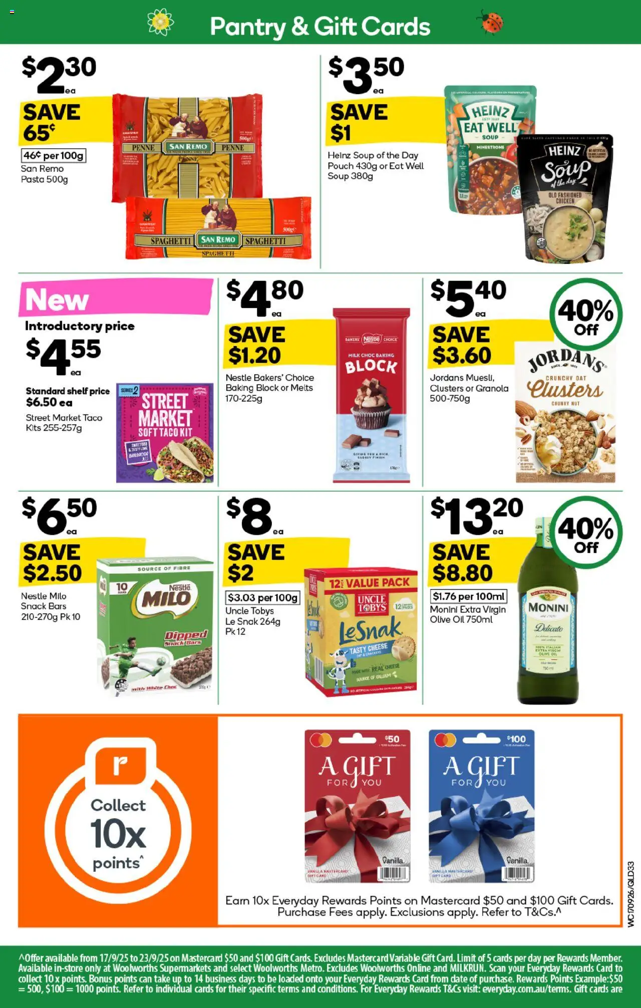 Woolworths catalogue - valid from 17.09.2025 | Page: 31 | Products: Granola, Pasta, Olive oil, Lime