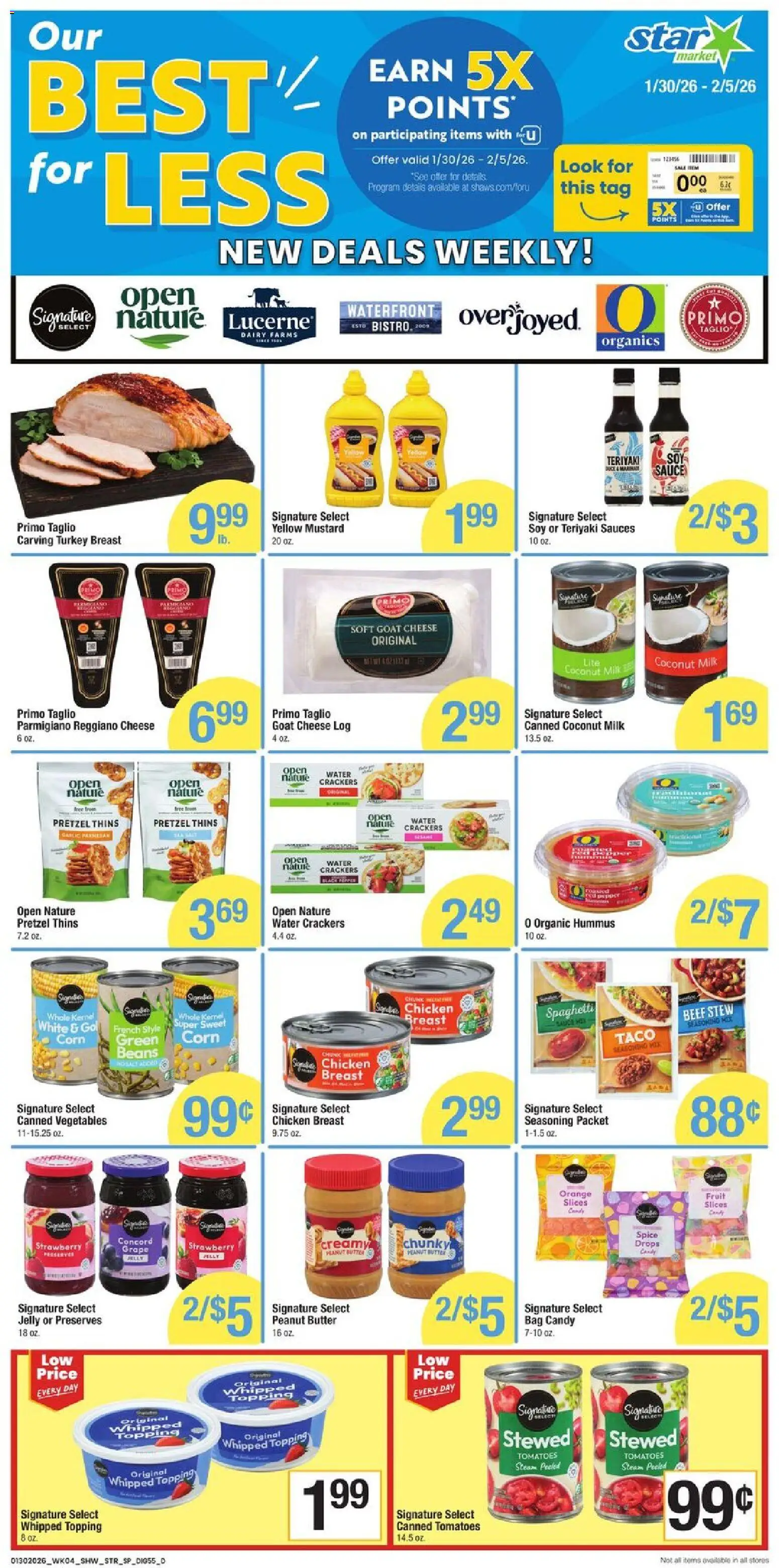 Star Market Weekly Ad - MA - valid from 30.01.2026 | Page: 7 | Products: Milk, Butter, Tomatoes, Water