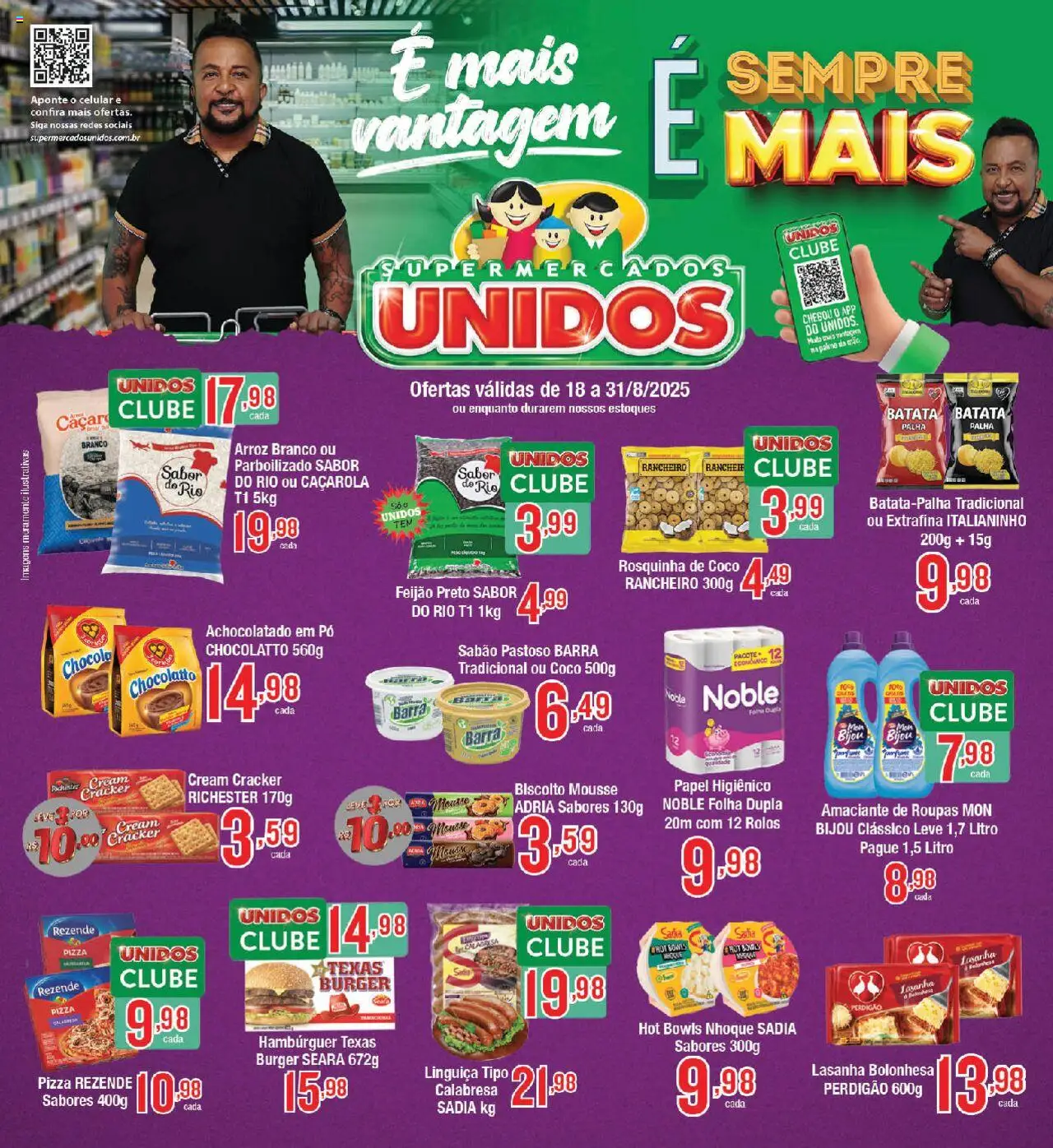 Supermercados Unidos Folheto - válido de 18.08.2025 | Página: 1 | Produtos: Coco, Sabão, Rosquinha, Amaciante