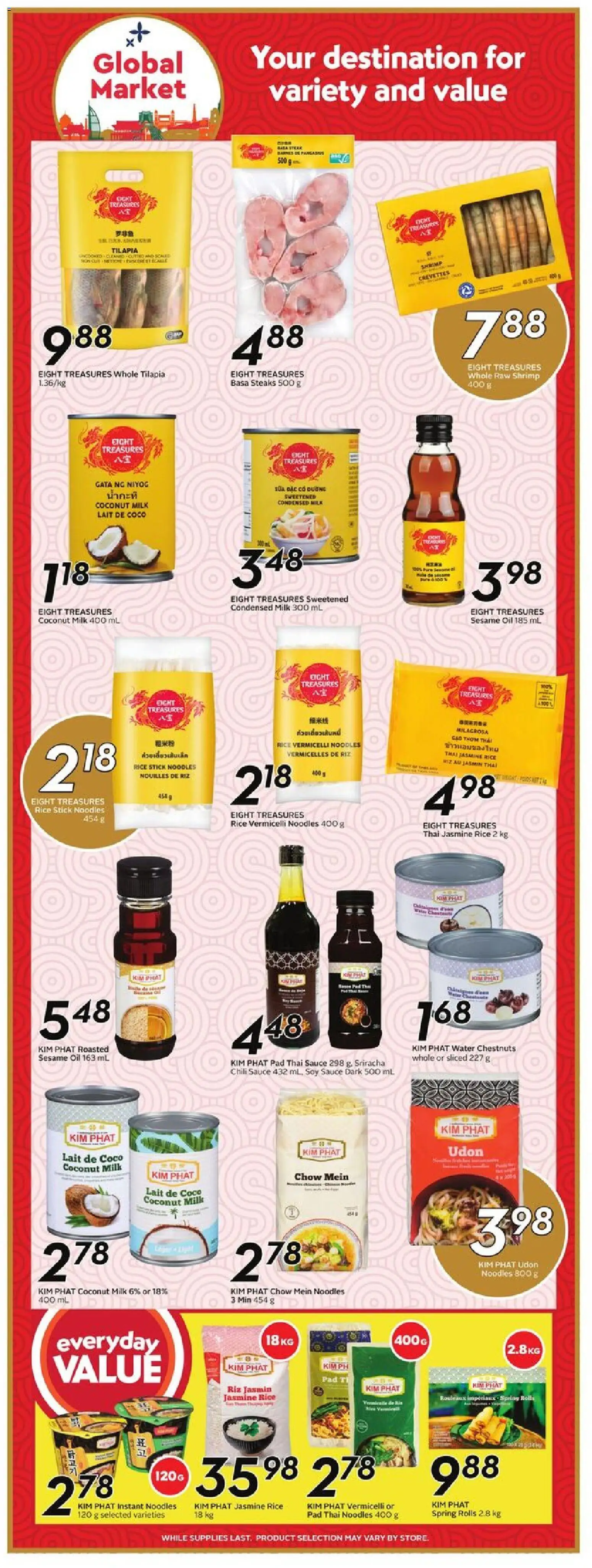 Safeway flyer valid from 08.01.2026 | Page: 16 | Products: Rice, Noodles, Milk, Oil