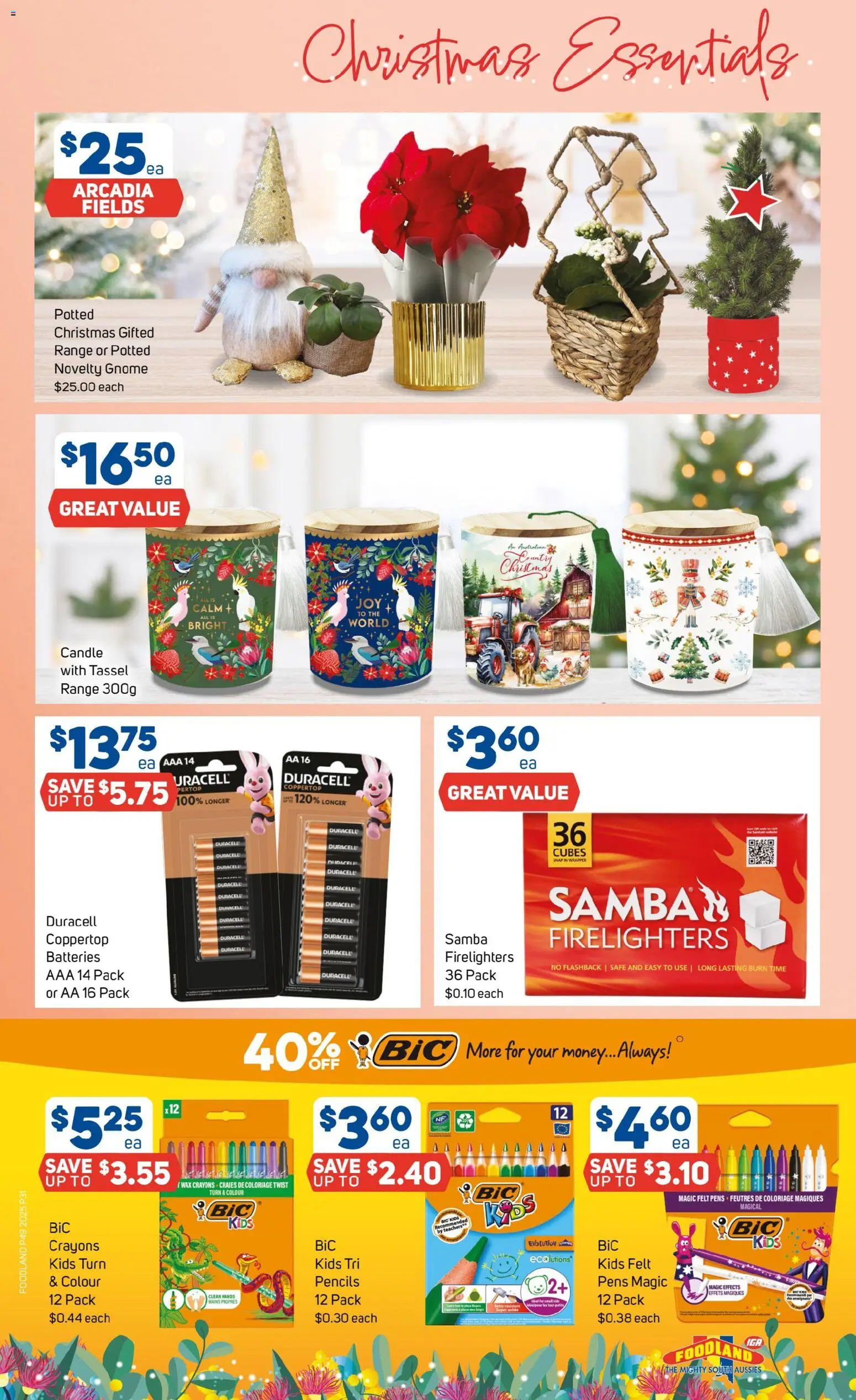 Foodland catalogue - valid from 03.12.2025 | Page: 31 | Products: Novelty, Batteries, Candle, Safe