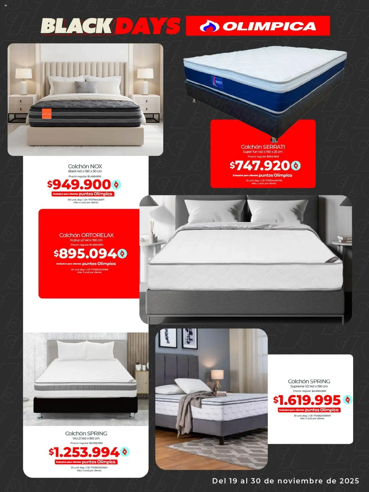 Olímpica revista - valida desde el 19.11.2025 | Página: 24 | Productos: Colchón