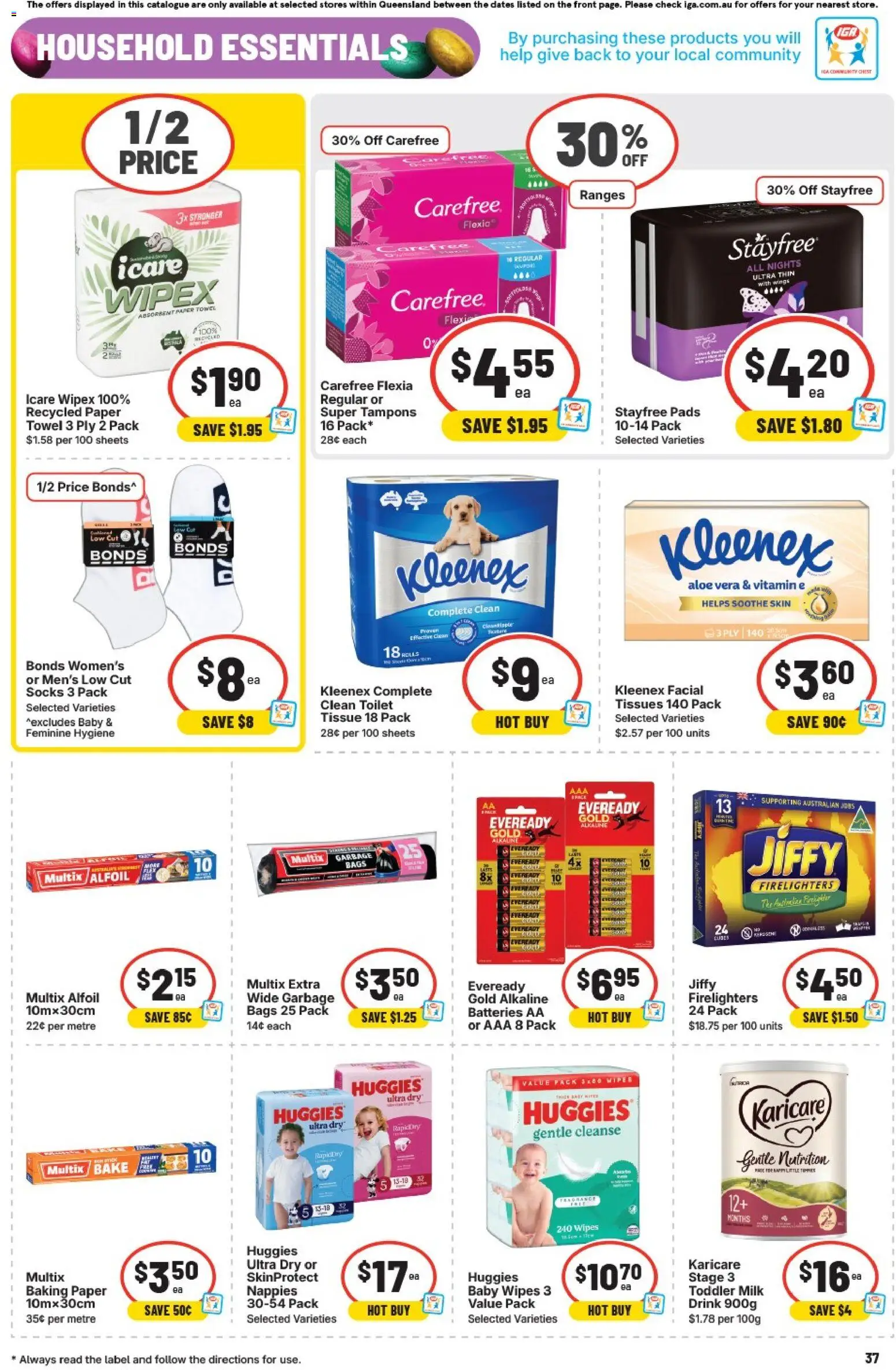 IGA catalogue - valid from 25.03.2026 | Page: 36 | Products: Milk, Nappies, Tampons, Vitamin