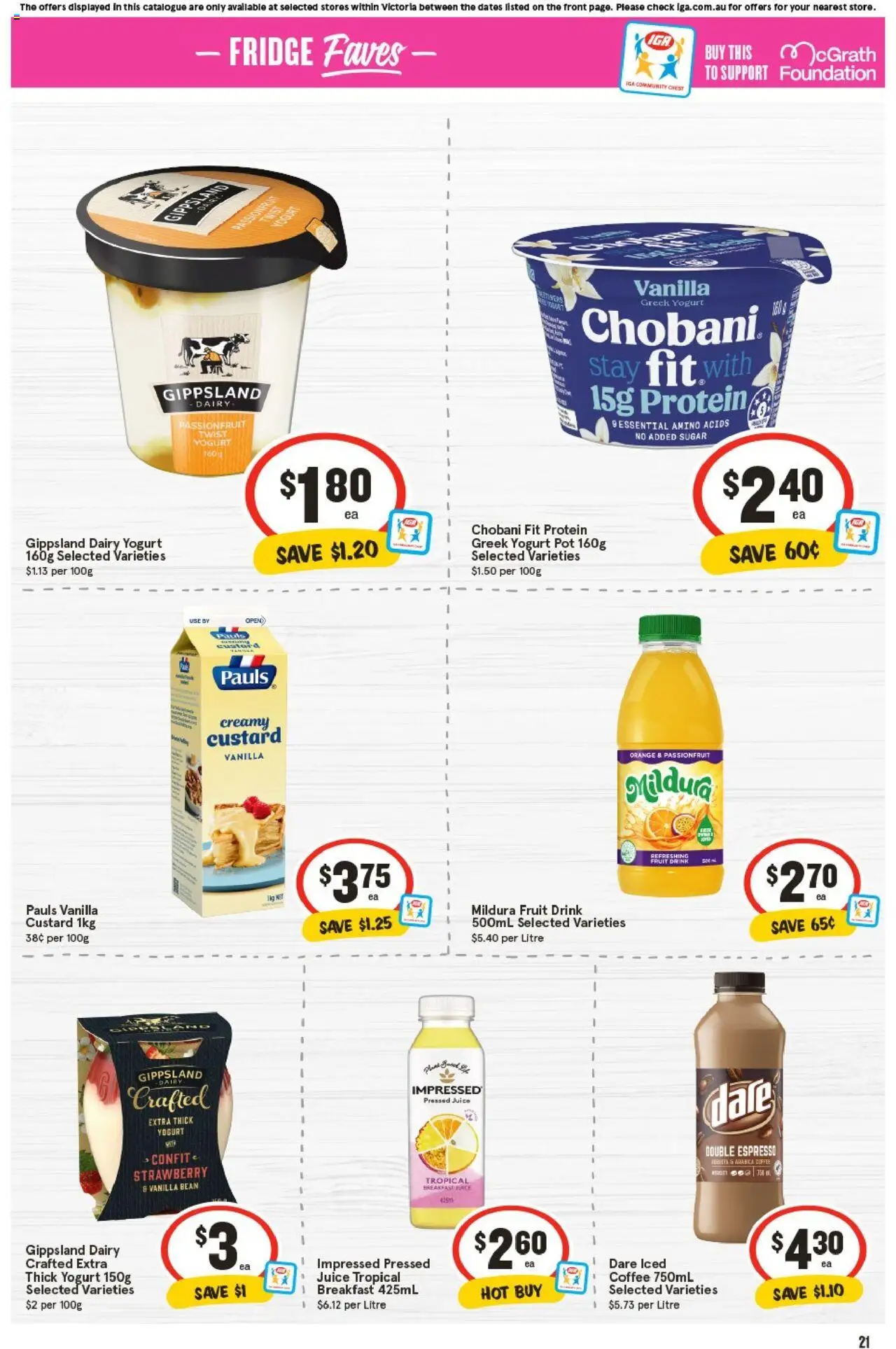 IGA catalogue - valid from 10.09.2025 | Page: 21 | Products: Dairy, Juice, Passionfruit, Foundation