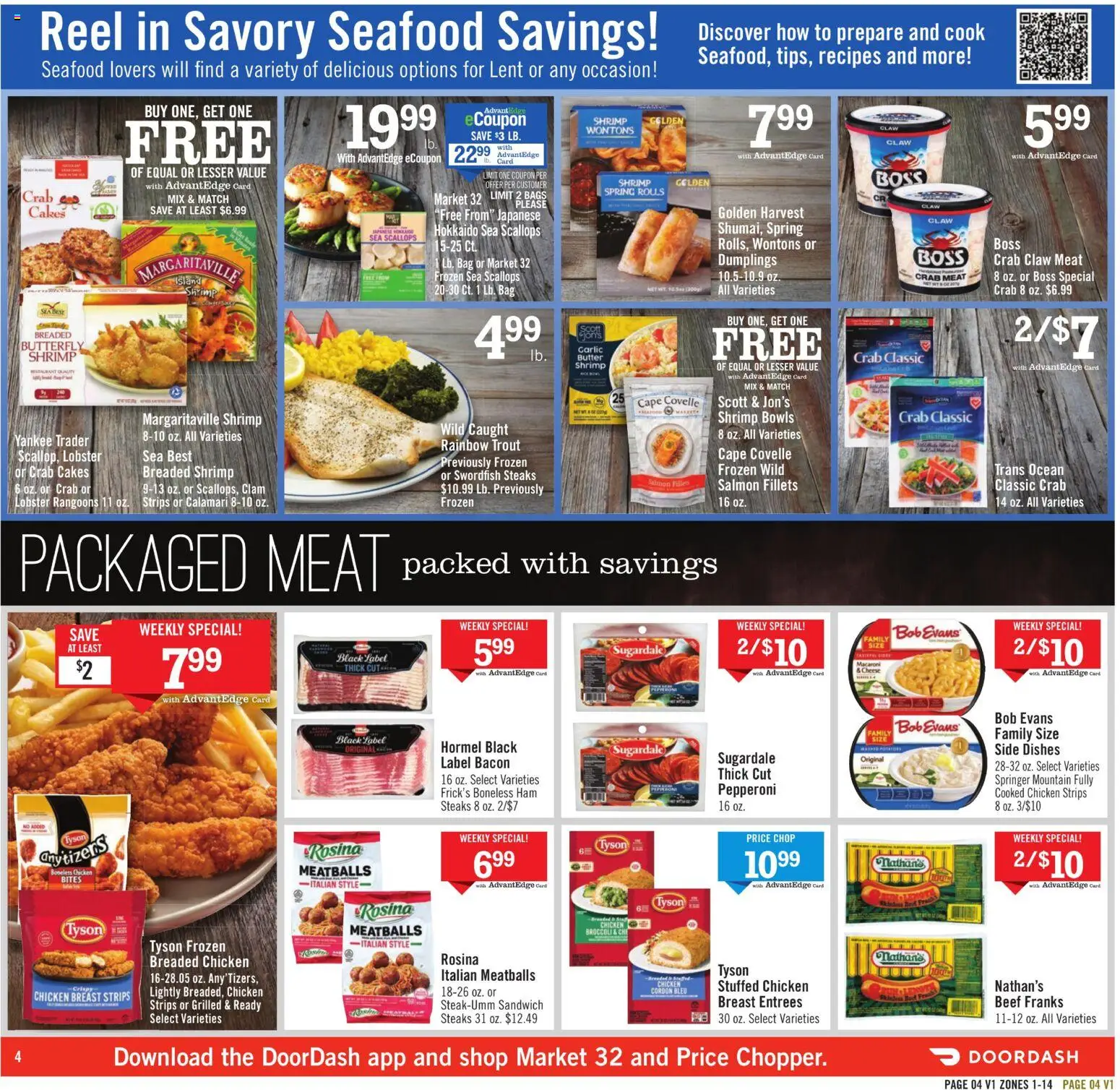 Price Chopper - Weekly Flyer - valid from 22.03.2026 | Page: 4 | Products: Broccoli, Butter, Cheese, Bag