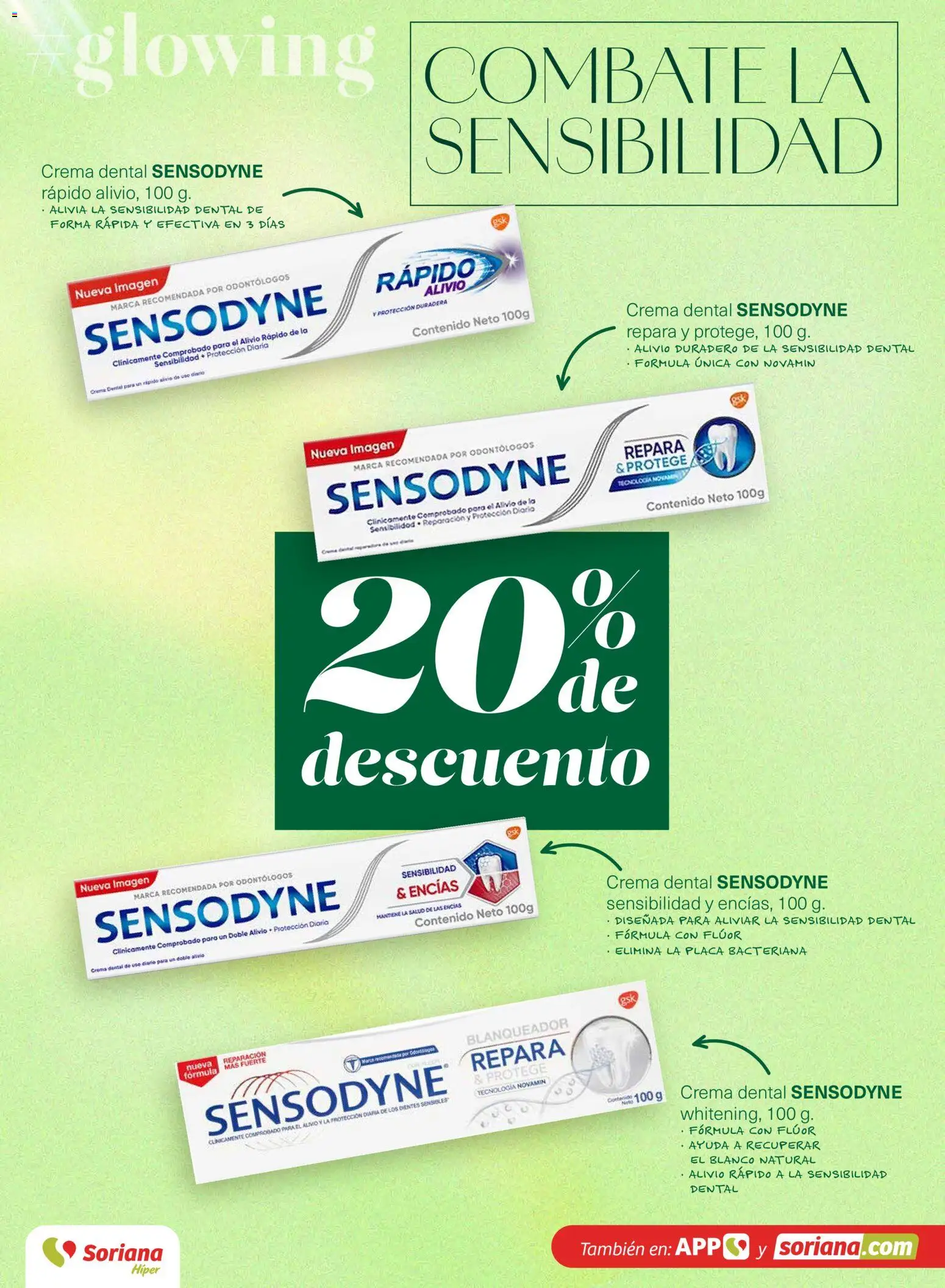 Nuevas ofertas de Soriana válidas en toda la República Mexicana desde el 12.03.2026. ¡Encuentra las mejores ofertas en Soriana Glowing Descubre tu belleza Híper Nacional! | Página: 32 | Productos: Crema