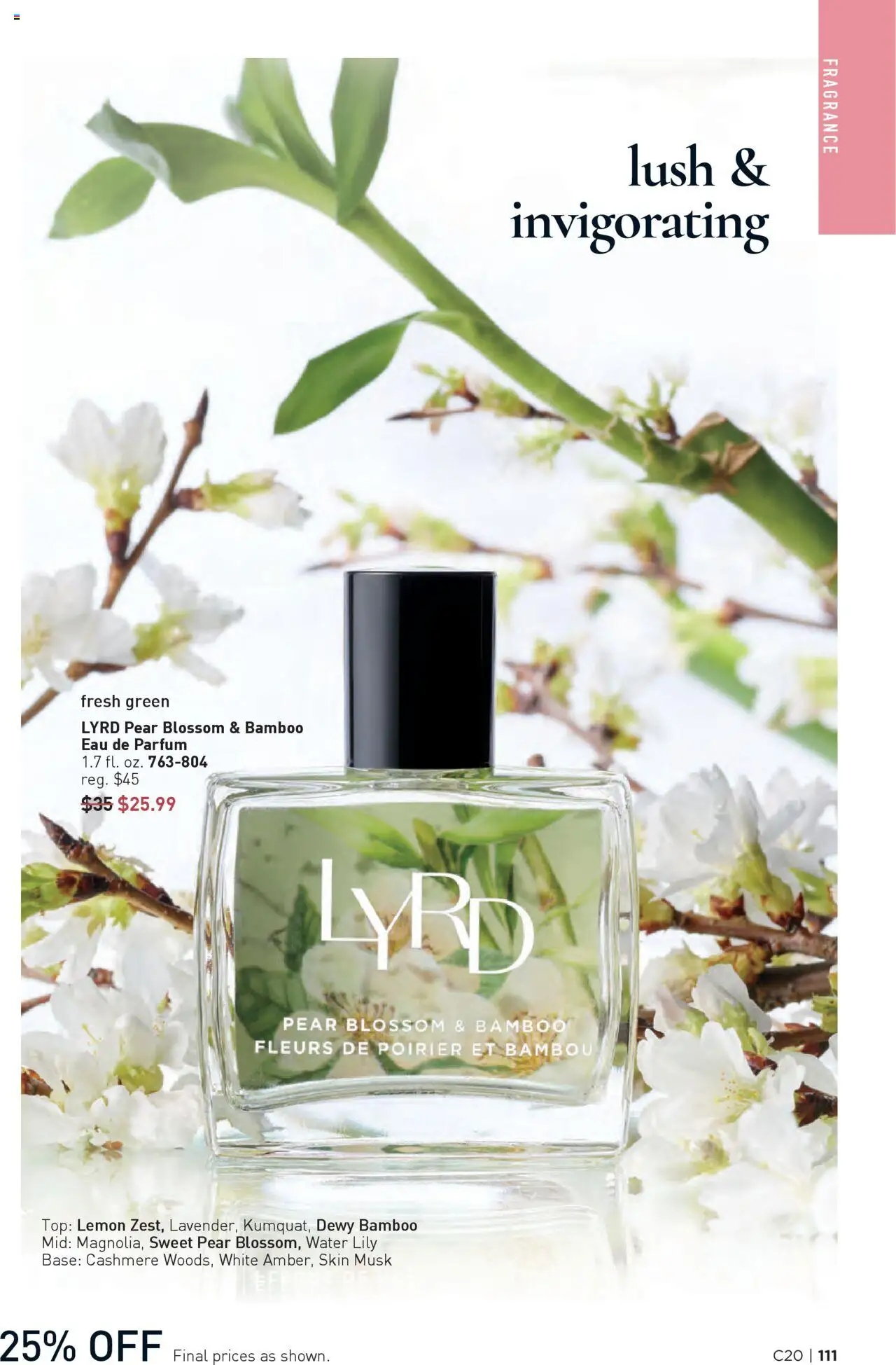 Avon Brochure - valid from 24.09.2025 | Page: 111 | Products: Fragrance, Water, Lemon, Pear