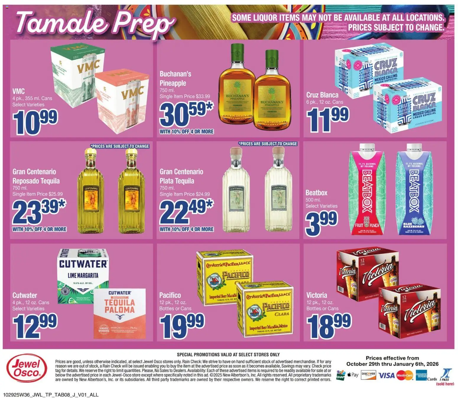 Jewel Osco Specialty Publication - valid from 29.10.2025 | Page: 8 | Products: Oil, Beer, Pineapple, Lime