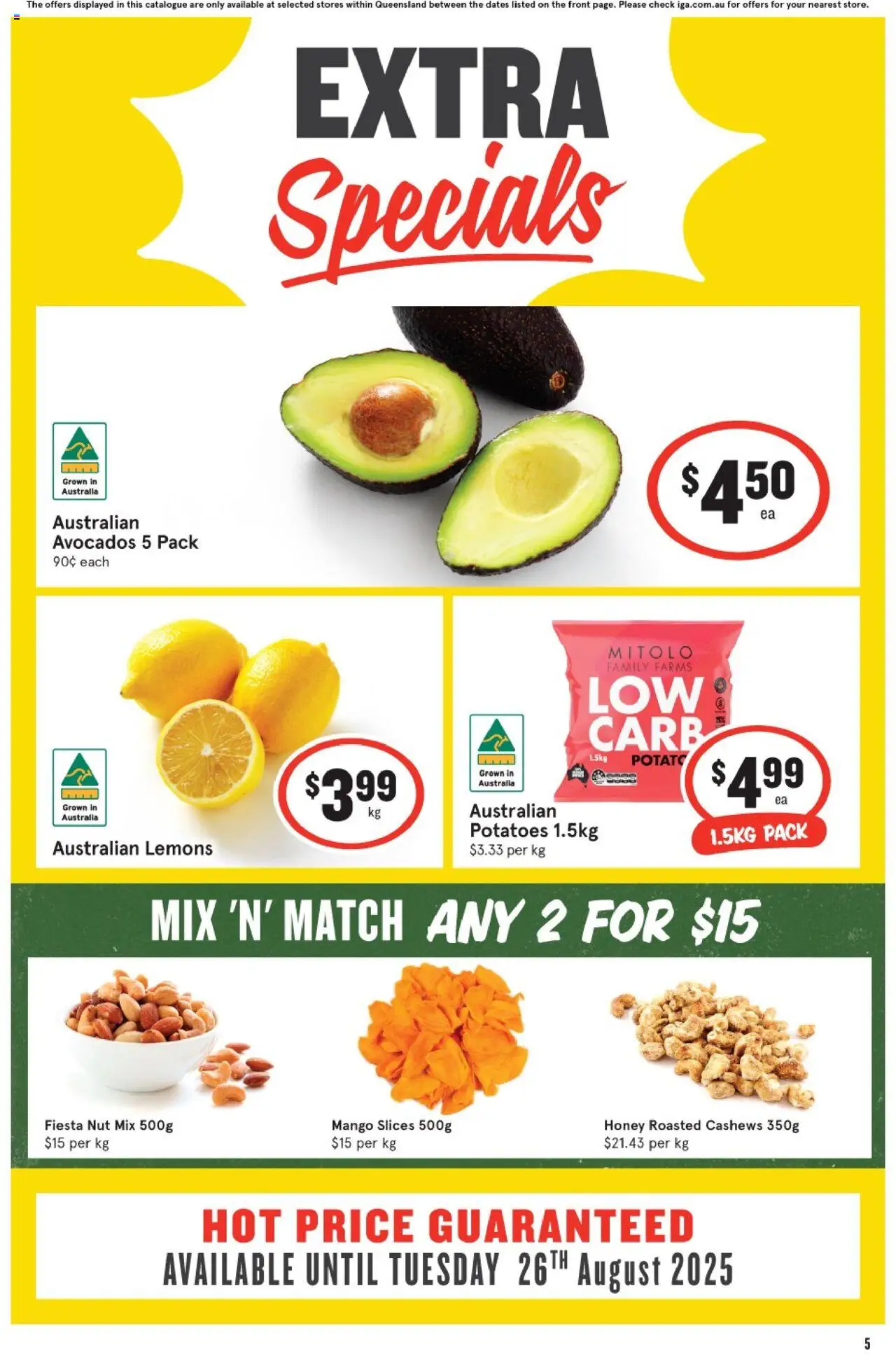IGA catalogue - valid from 20.08.2025 | Page: 6 | Products: Honey, Potatoes, Mango