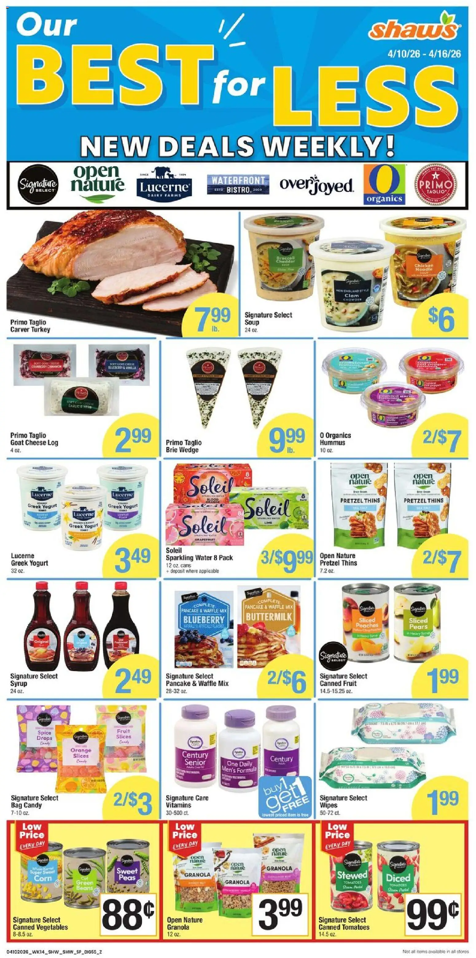 Shaw's Weekly Ad - MA - valid from 10.04.2026 | Page: 5 | Products: Corn, Peaches, Vegetables, Garlic