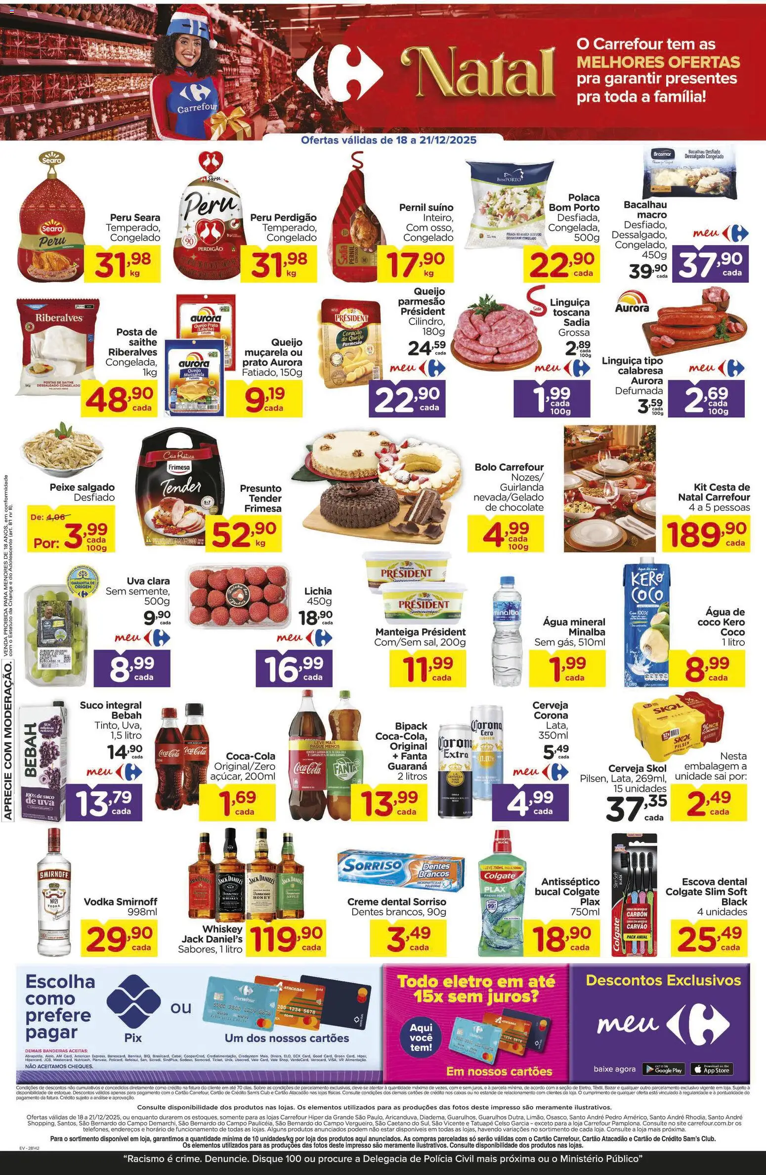 Carrefour Folheto - válido de 18.12.2025 | Página: 2 | Produtos: Lichia, Guaraná, Parmesão, Creme dental