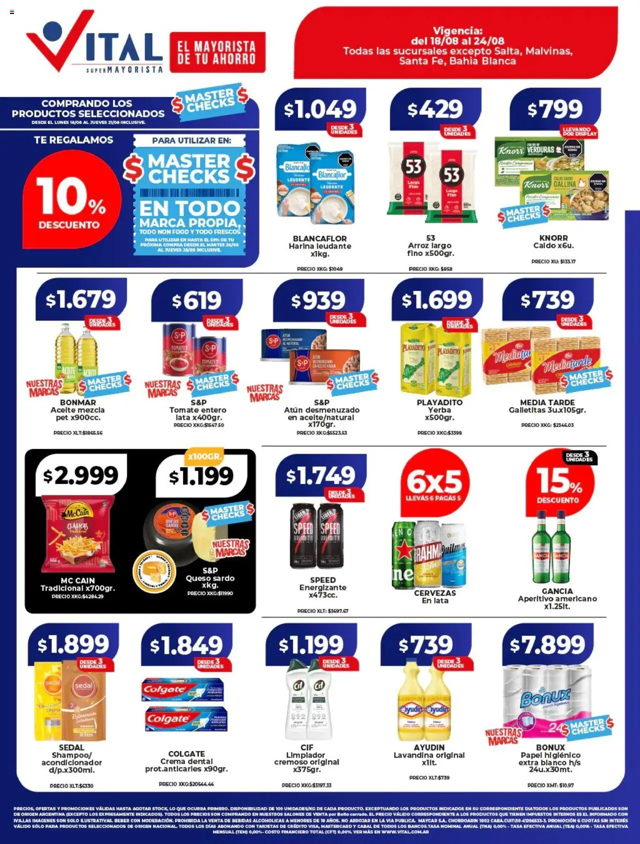 Vital - Ofertas - Abasto │ válido desde el 18.08.2025 | Página: 1 | Productos: Papel higiénico, Aceite, Acondicionador, Té
