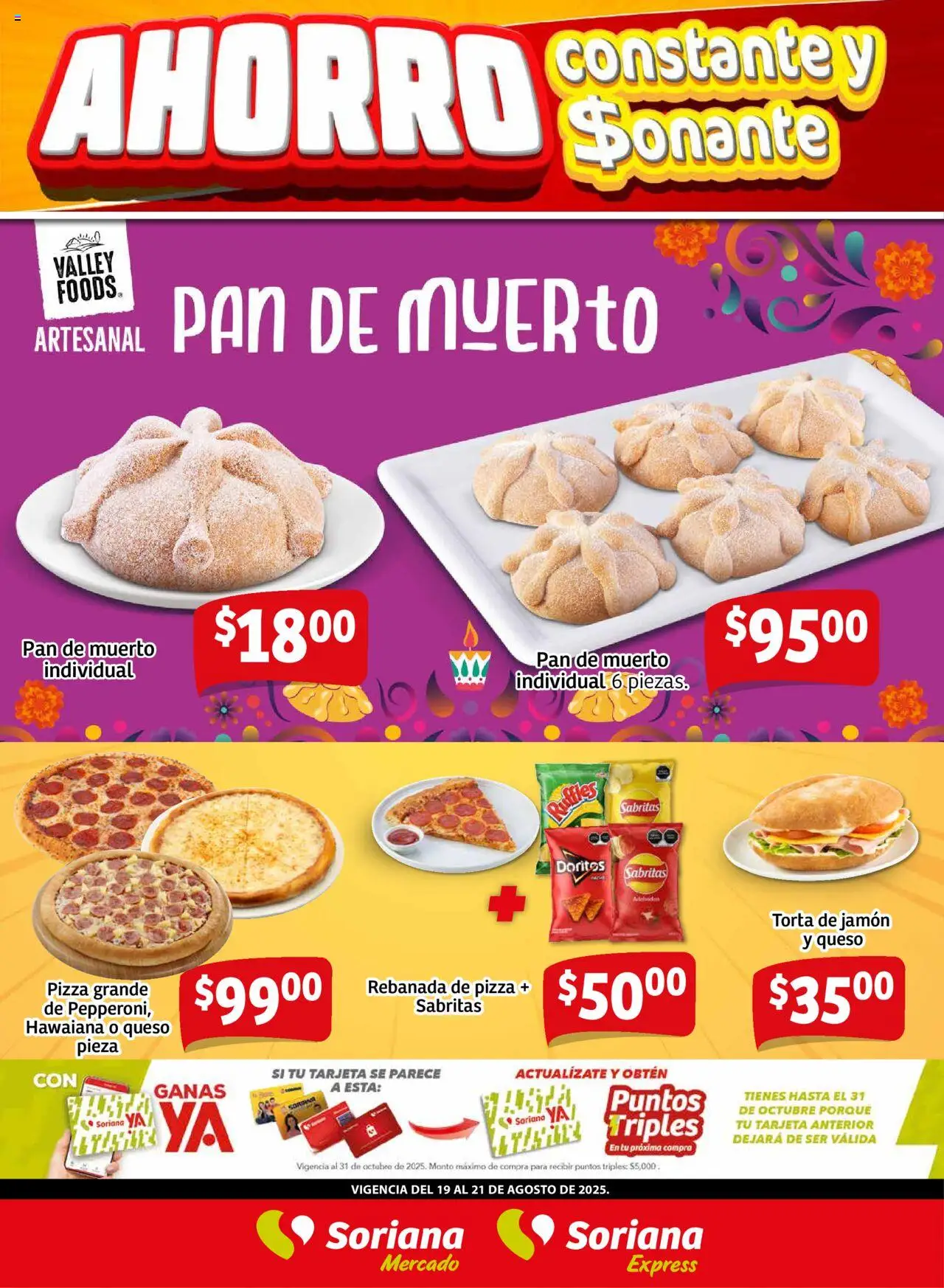 Nuevas ofertas de Soriana válidas en toda la República Mexicana desde el 19.08.2025. ¡Encuentra las mejores ofertas en Soriana - Frescos del Mandado Mercado: Tamaulipas! | Página: 2 | Productos: Queso, Pan, Jamón, Pizza