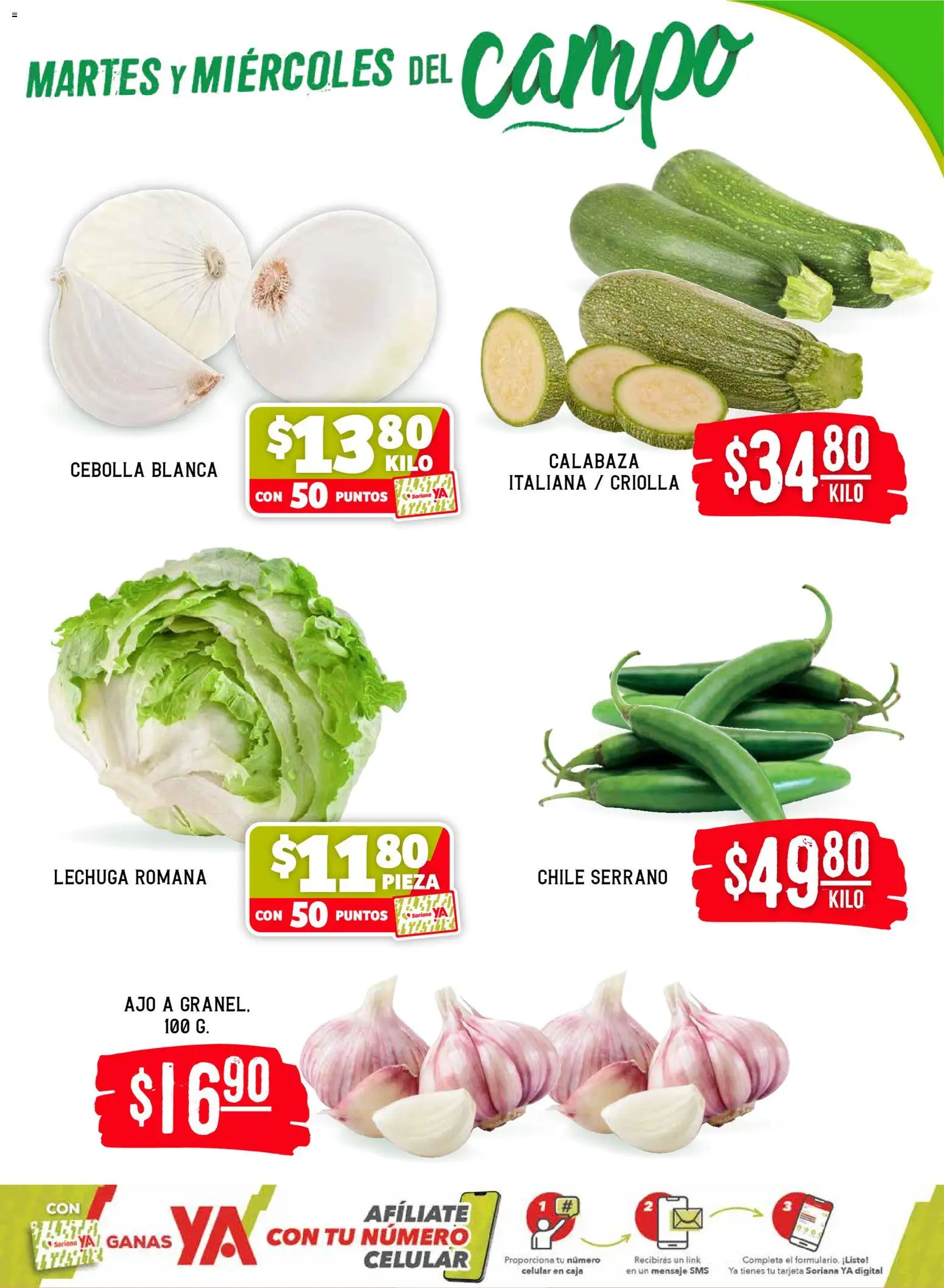 Nuevas ofertas de Soriana válidas en toda la República Mexicana desde el 03.03.2026. ¡Encuentra las mejores ofertas en Soriana Martes y Miércoles del Campo Híper: Juárez! | Página: 3 | Productos: Cebolla, Ajo, Lechuga, Caja
