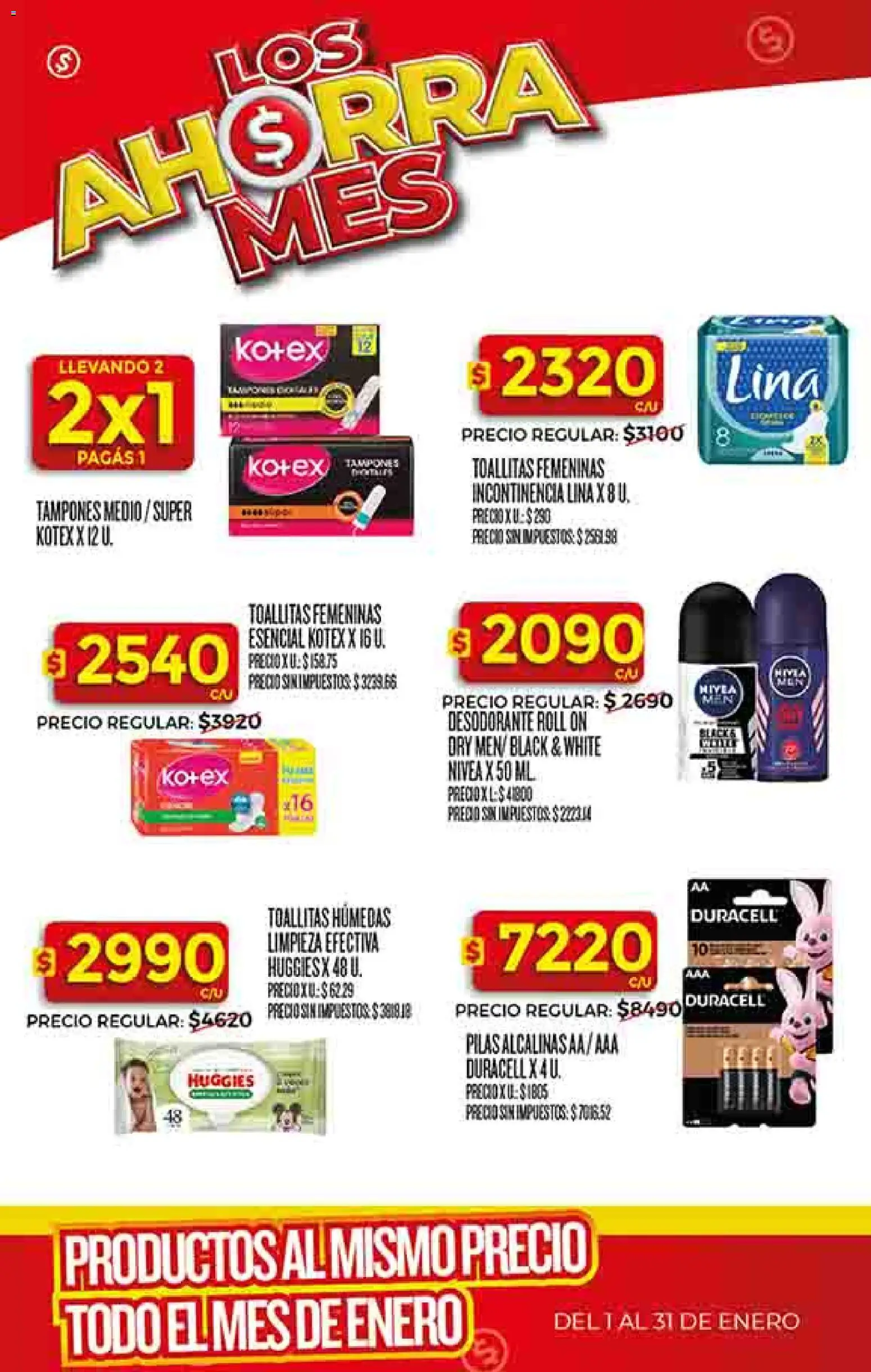 Supermercado DIA Ofertas │ válido desde el 14.01.2026 | Página: 44 | Productos: Tampones, Toallitas húmedas, Desodorante, Toallitas femeninas