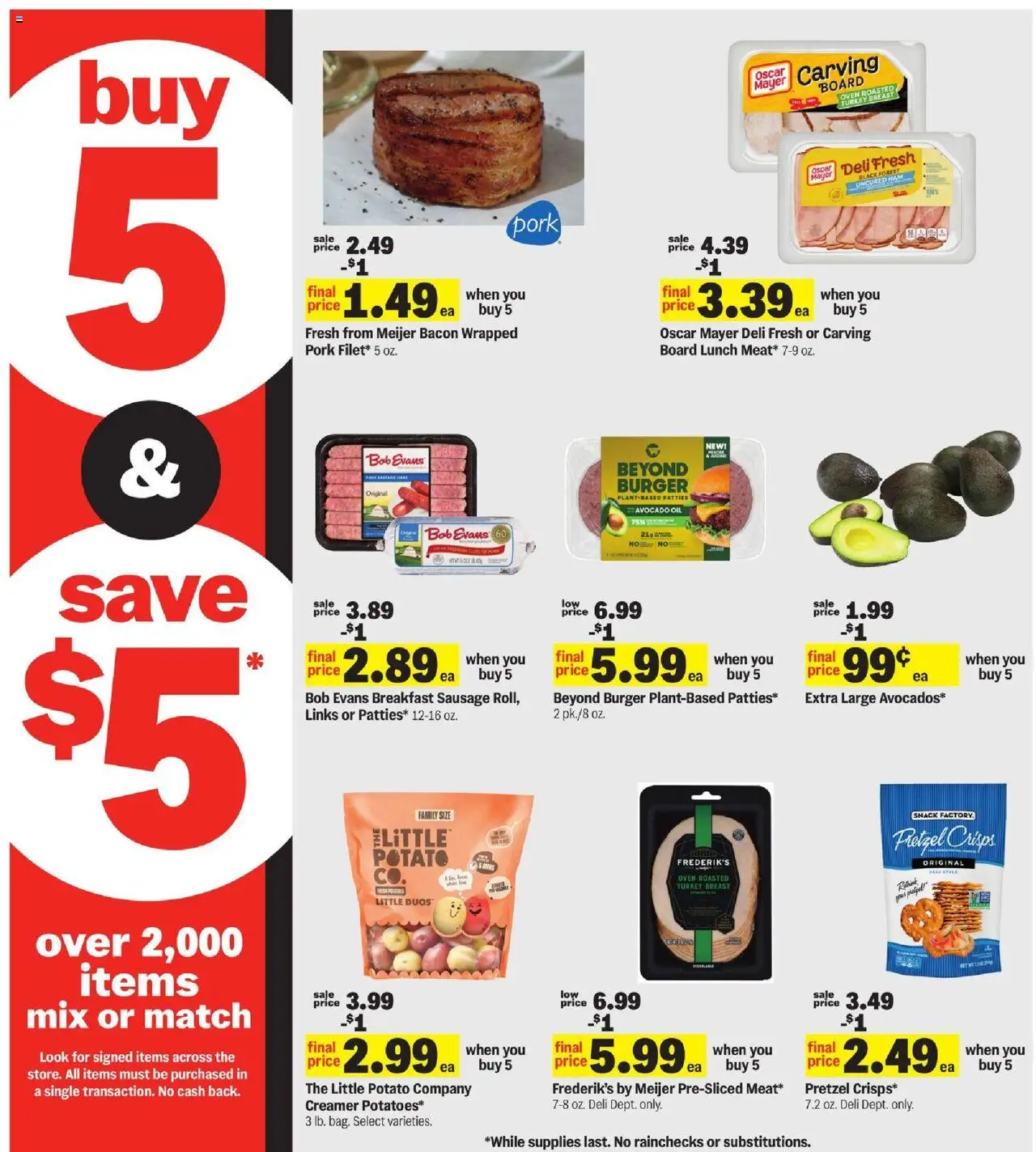 Meijer Weekly Ad - valid from 17.08.2025 | Page: 6 | Products: Pork, Avocado, Sausage, Oven