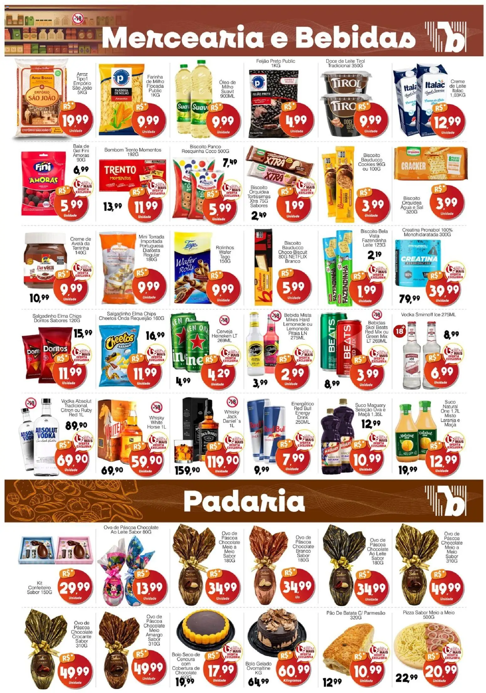 Supermercado Bem Barato Folheto - válido de 10.03.2026 | Página: 2 | Produtos: Creatina, Ovo de páscoa, Pão, Arroz