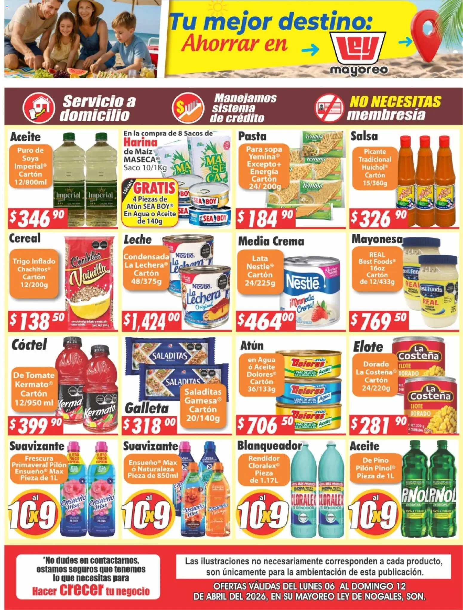 Nuevas ofertas de Casa Ley válidas en toda la República Mexicana desde el 06.04.2026. ¡Encuentra las mejores ofertas en Casa Ley folleto Nogales! | Página: 2 | Productos: Tomate, Agua, Pasta, Suavizante