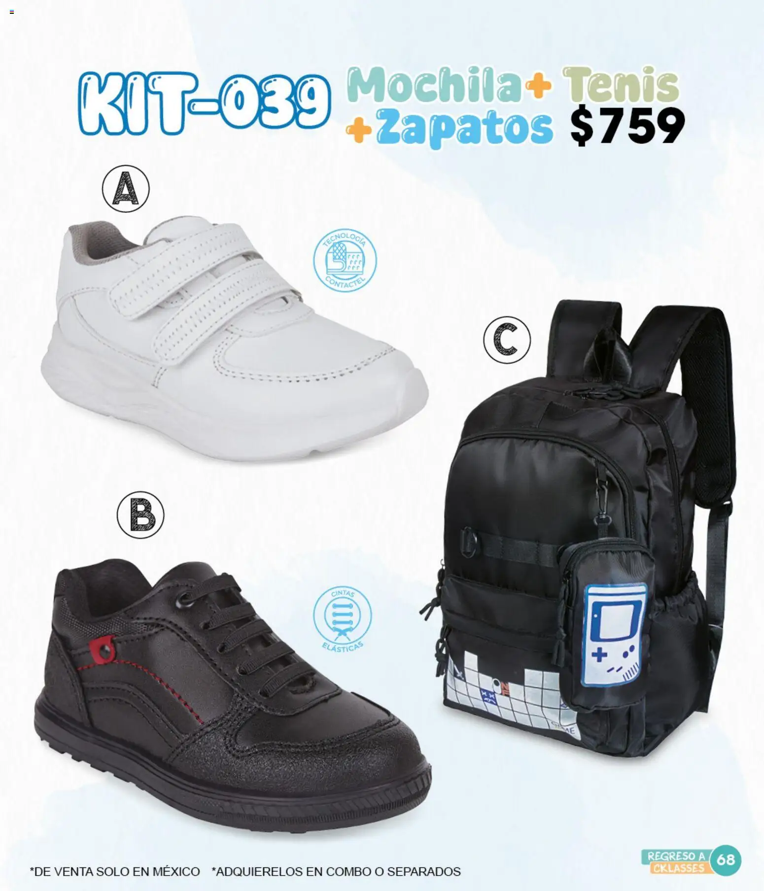 Nuevas ofertas de Cklass válidas en toda la República Mexicana desde el 05.12.2025. ¡Encuentra las mejores ofertas en Cklass catálogo Especial Regreso a Clases! | Página: 69 | Productos: Tenis, Zapatos, Mochila, Cinta